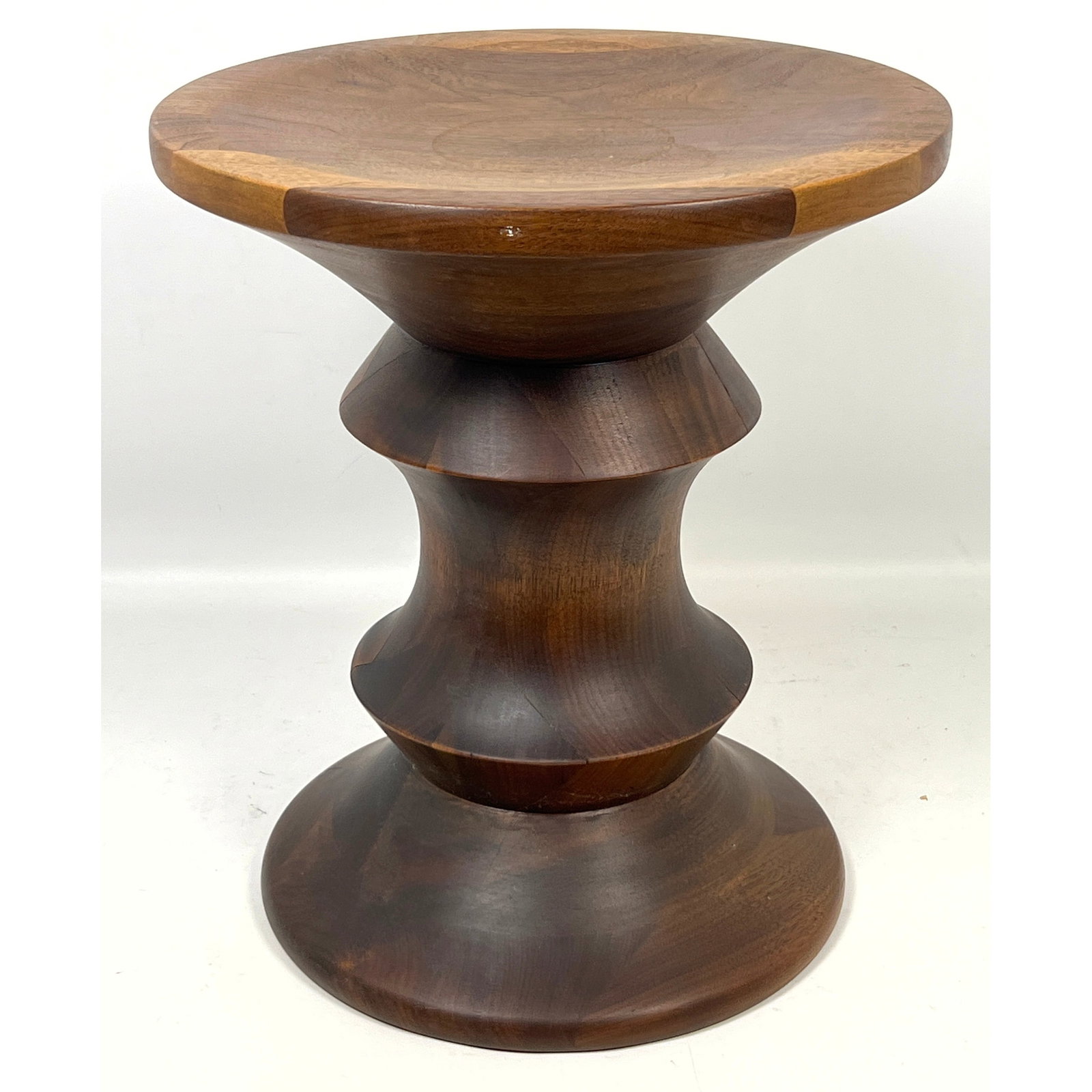 Ray and Charles Eames Time Life Stool. Solid walnut. (1 of 10)