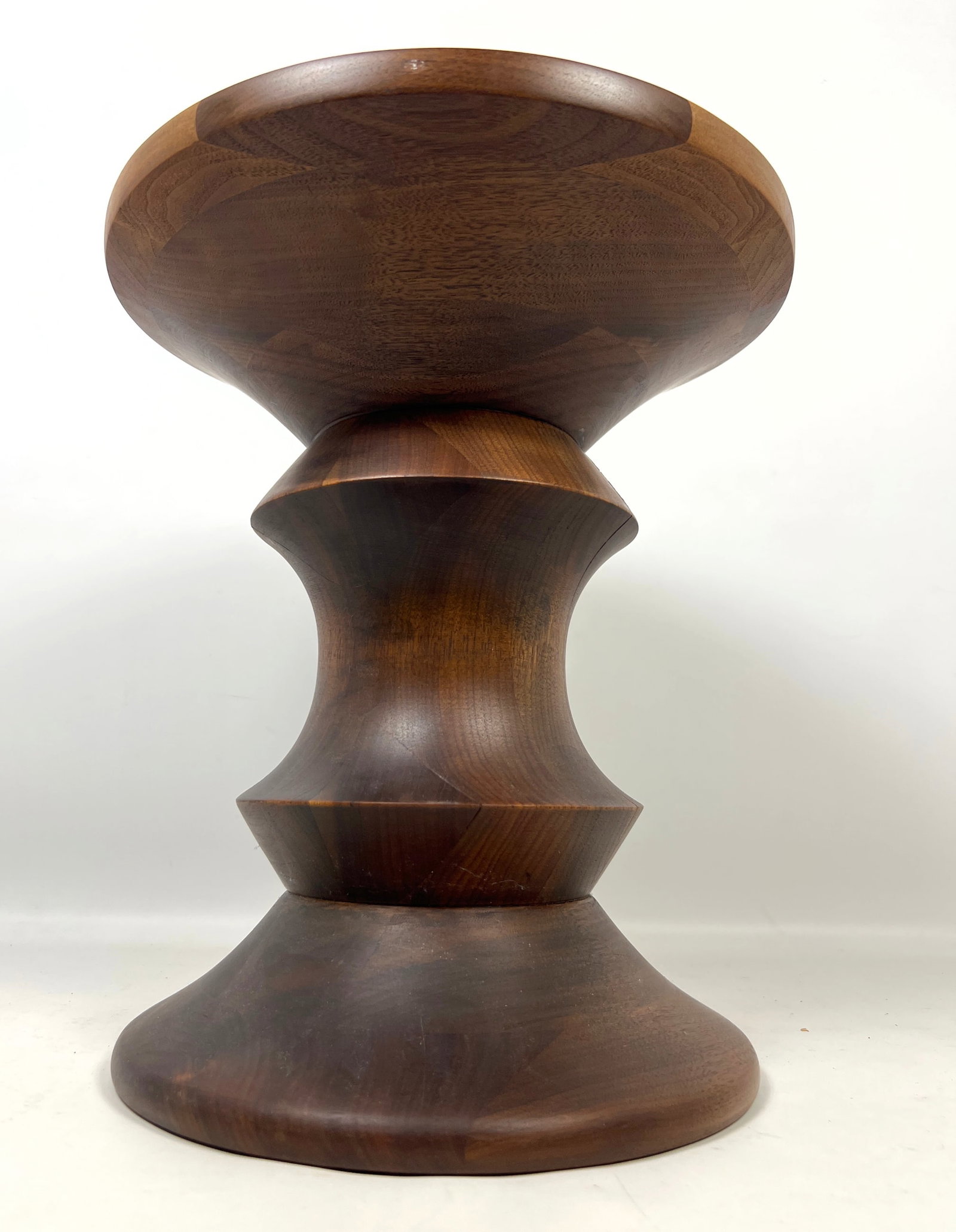 Ray and Charles Eames Time Life Stool. Solid walnut. - 4