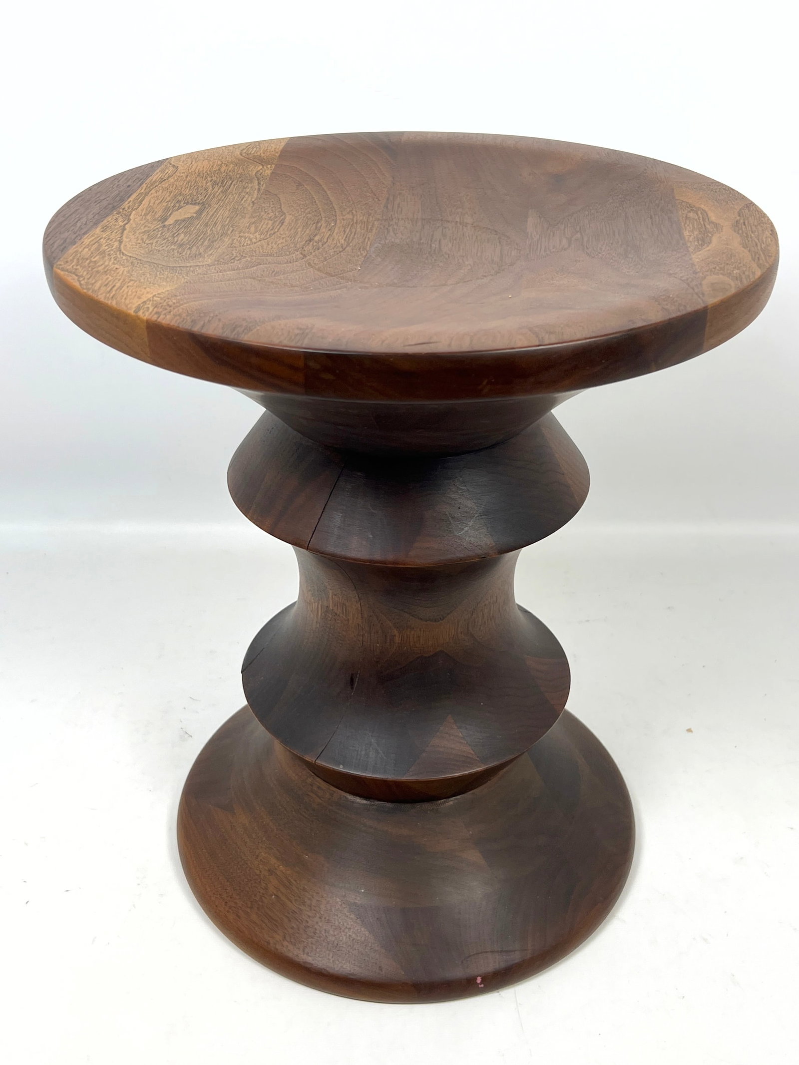 Ray and Charles Eames Time Life Stool. Solid walnut. - 5