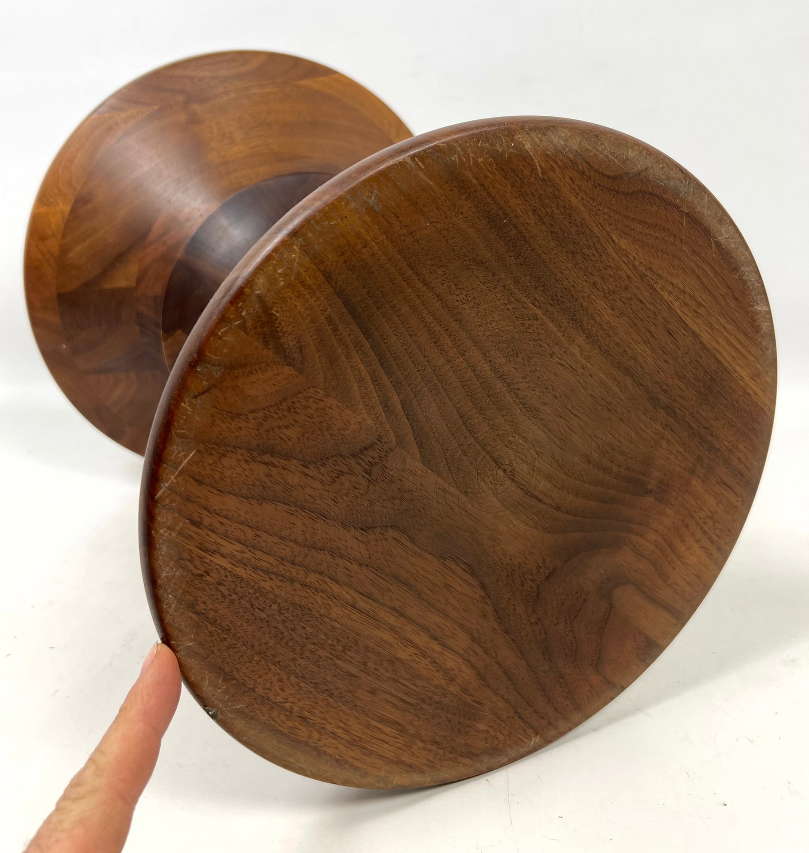 Ray and Charles Eames Time Life Stool. Solid walnut. - 9