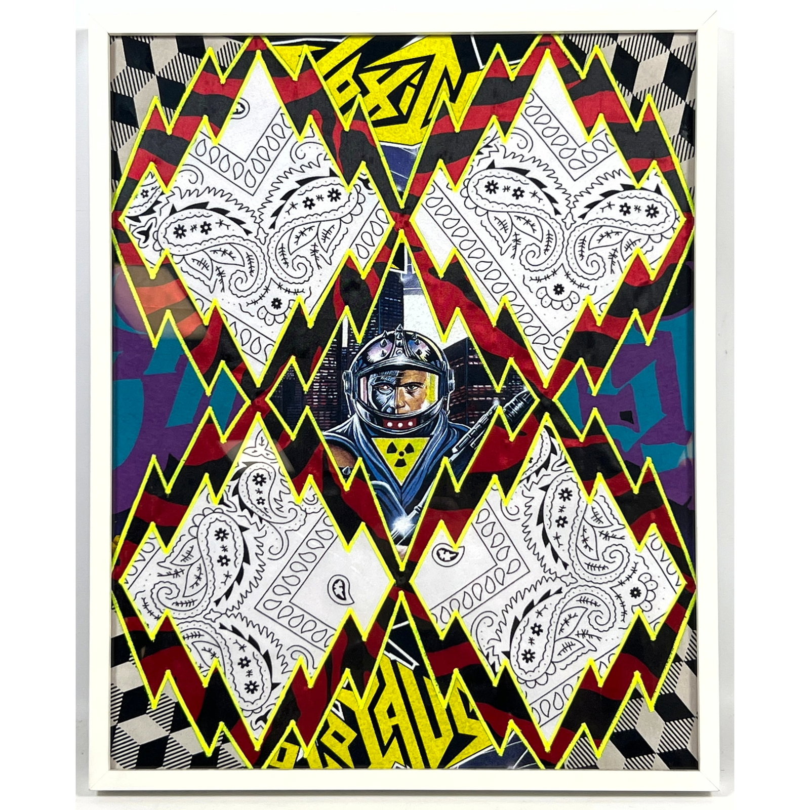 Ben Venom Mixed media textile collage by contemporary American artist Ben Venom. Painting, printing, (1 of 10)