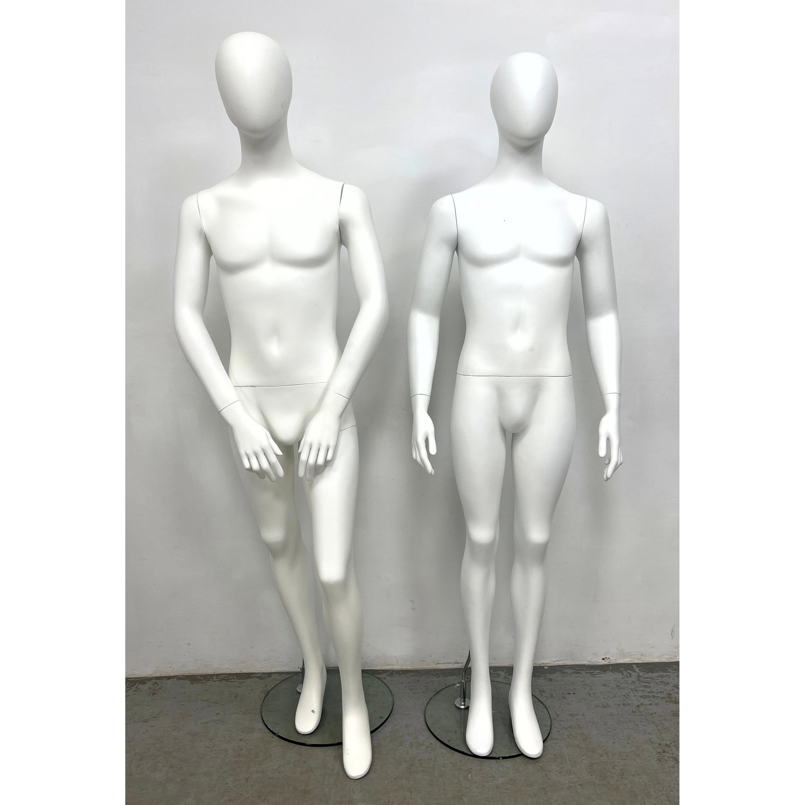 Pair of contemporary full-body male mannequins (1 of 15)