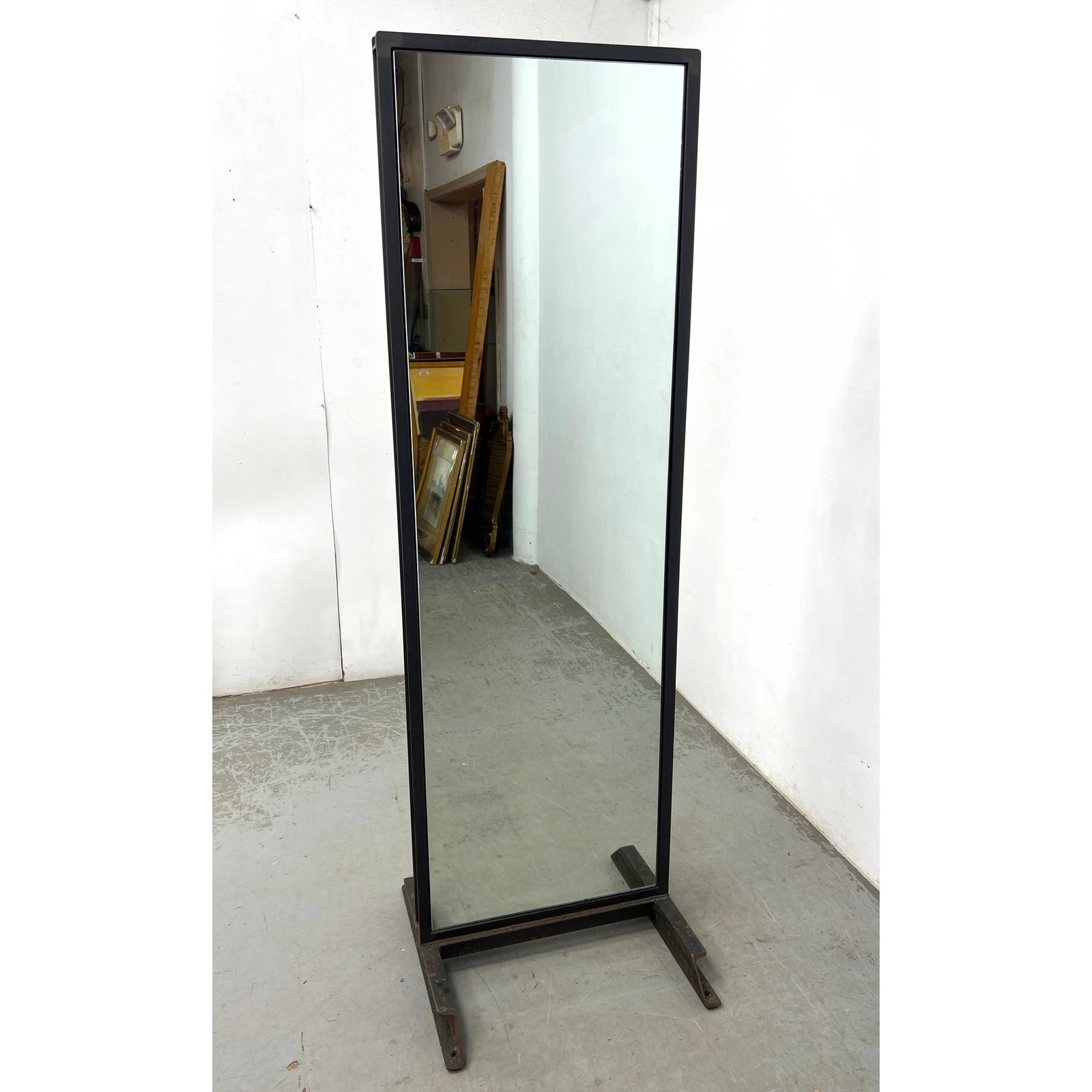 Industrial Custom Made I Beam Steel Tall Floor Model Mirror. (1 of 12)