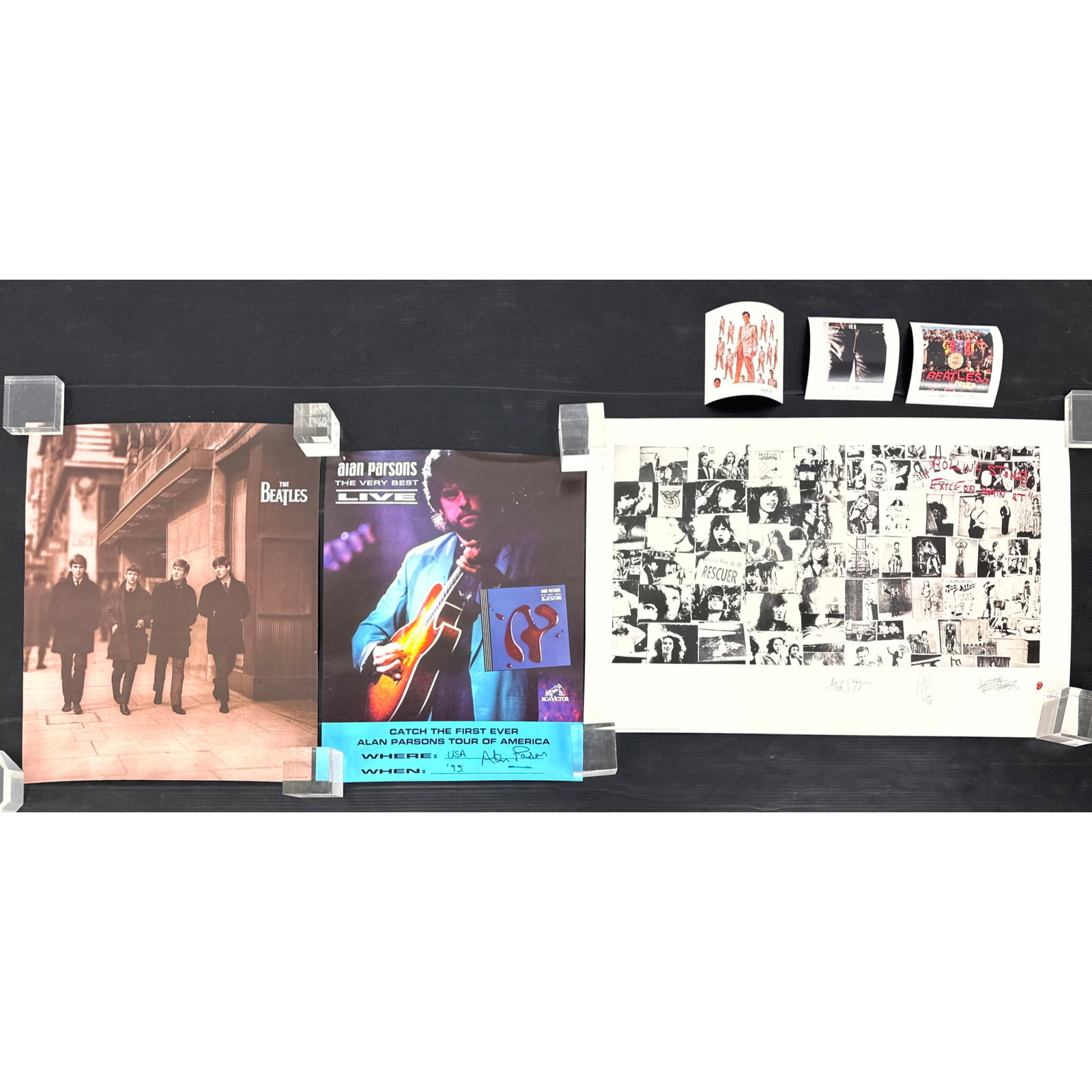 Music Ephemera and Posters. Beatles, Rolling Stones, Alan Parsons, Elvis. (1 of 20)