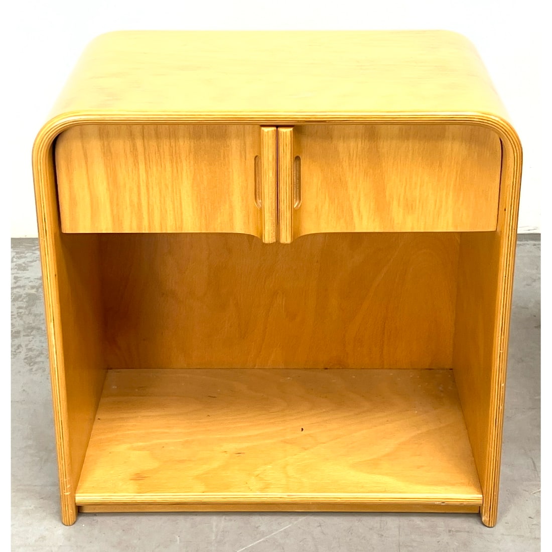 One Drawer Nightstand molded plywood with a light-toned wood veneer (1 of 7)