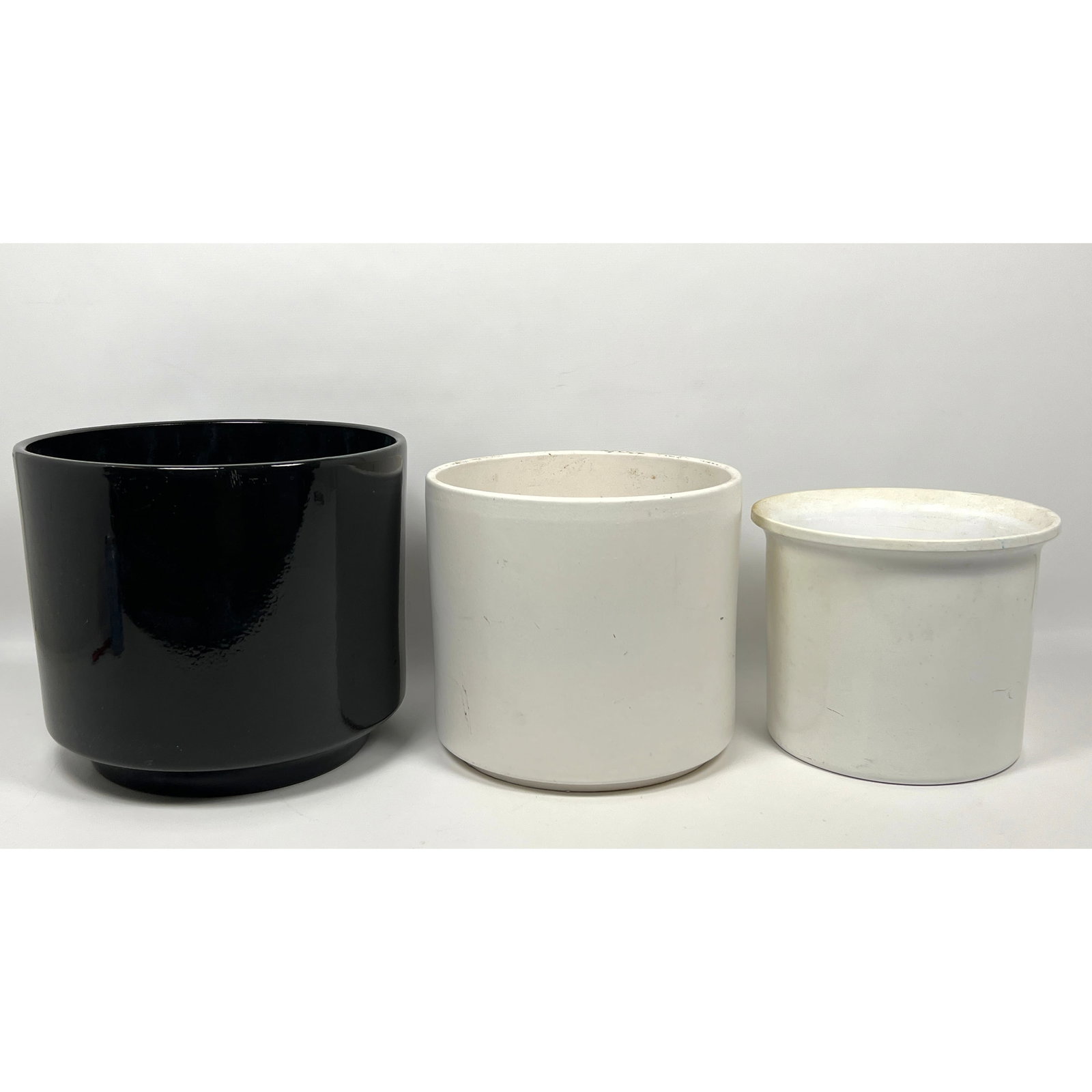 3 Architectural Pottery Glazed Ceramic Planters, 2 Gainey, 1 West Germany (1 of 16)