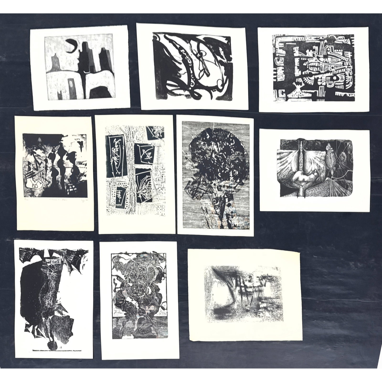 10pcs German Expressionist Prints. Primarily executed in woodcut, linocut, and etching techniques. N (1 of 20)