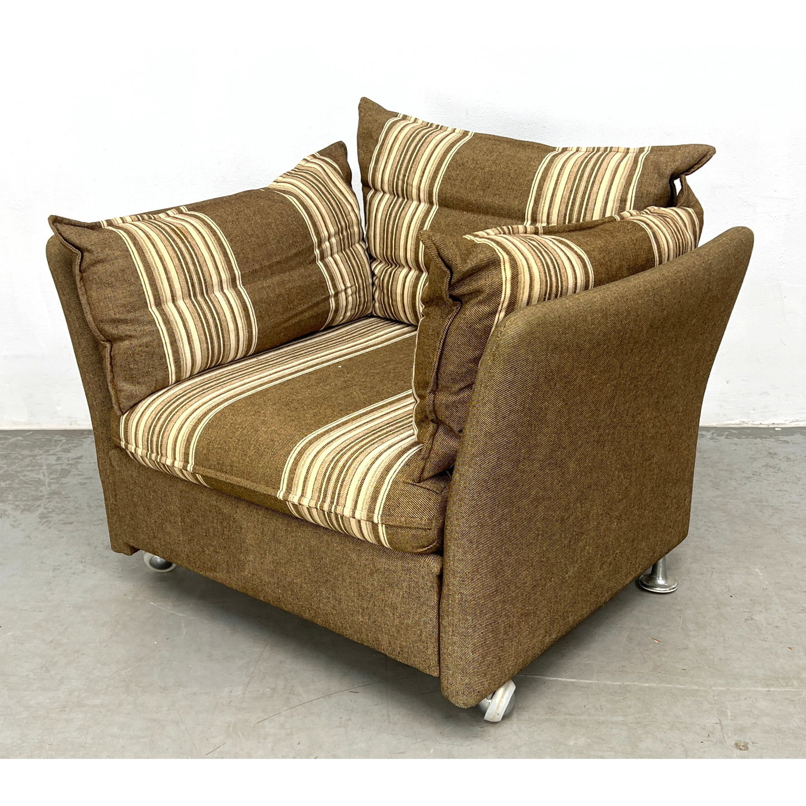 Vintage Swedish Modern Rolling Lounge Armchair, Dux Attributed (1 of 9)