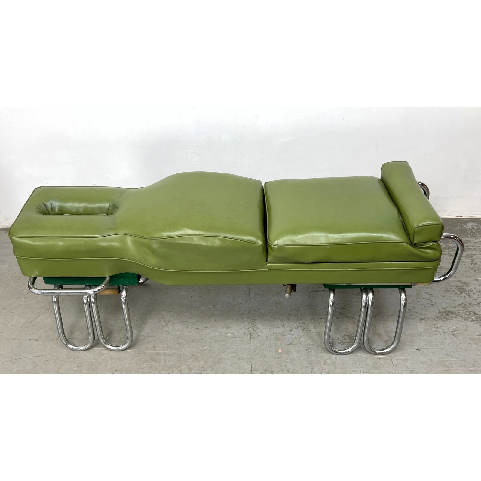 Really Funky Green Vinyl and Chrome Chiropractic Treatment Bench Table. Have the most talked about b (1 of 12)