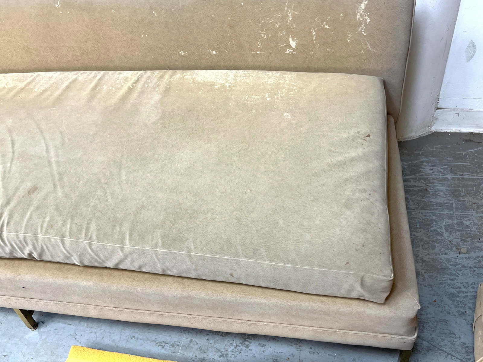 2pcs Paul McCobb style Armless Sofas. Brass bases. - 12