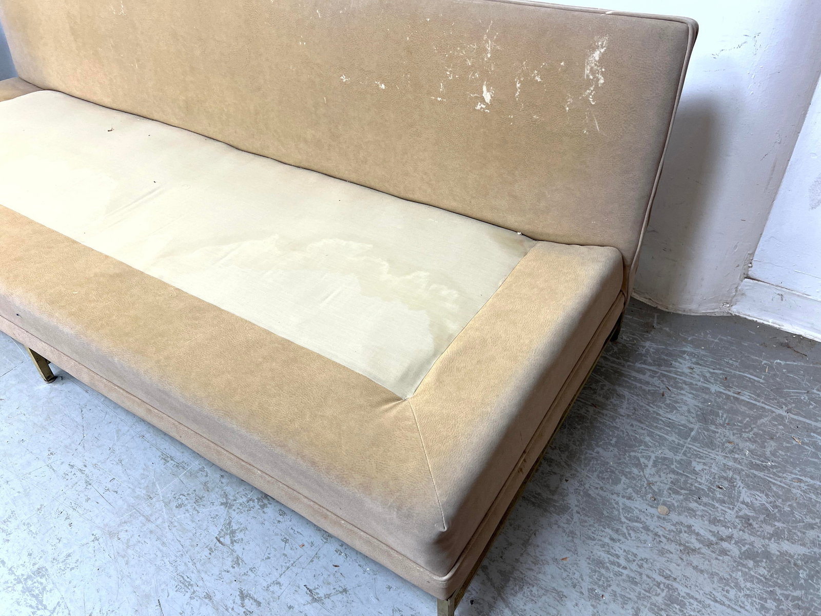 2pcs Paul McCobb style Armless Sofas. Brass bases. - 16