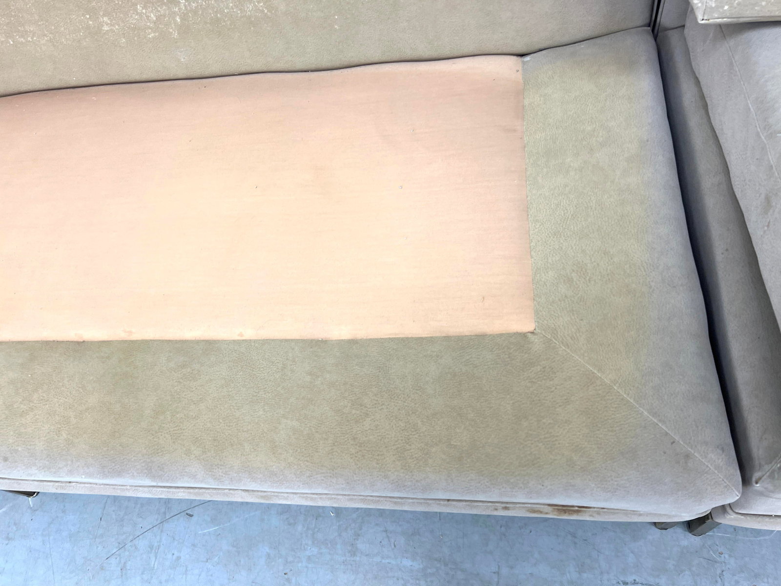2pcs Paul McCobb style Armless Sofas. Brass bases. - 8