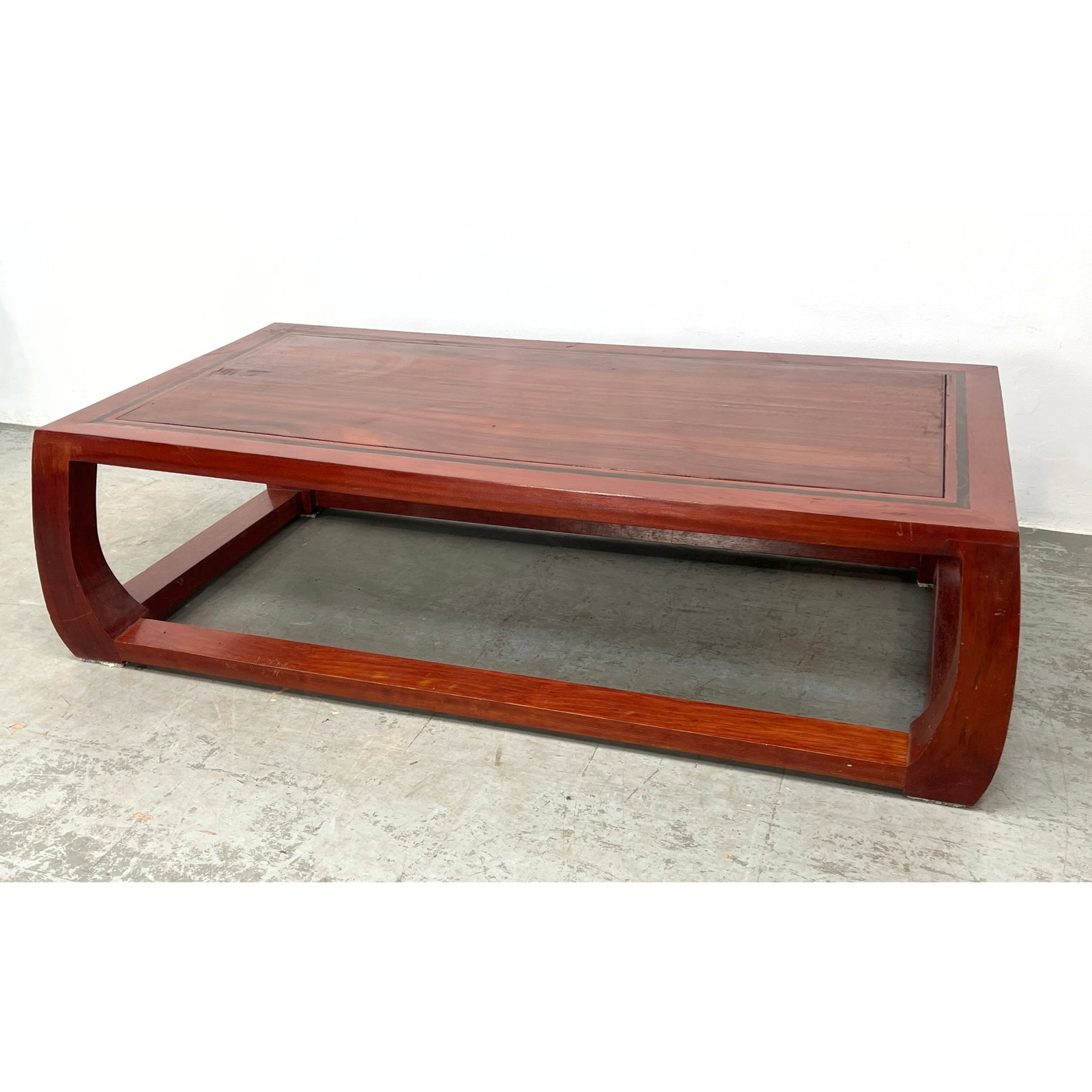 One beam is loose 60s Vintage Artisan Made South American Rosewood Large Coffee Table. One beam is l (1 of 12)