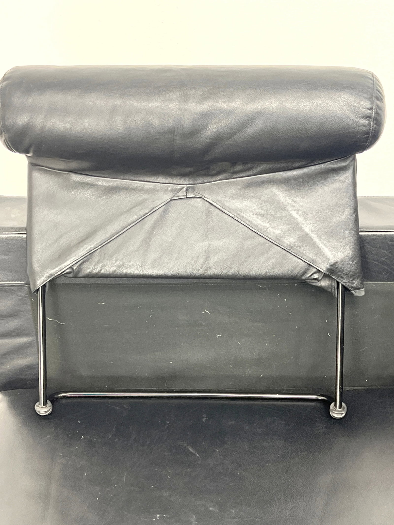 Antonio Citterio for BandB Italia 2 Section Sofa Couch. Sity sectional. Black leather. - 9