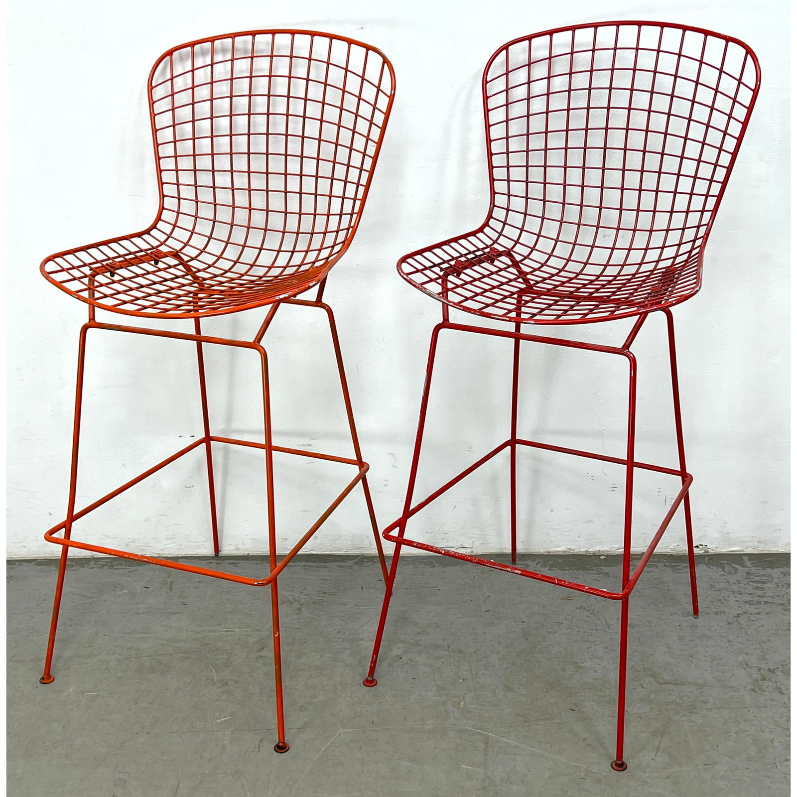 Pair Bertoia Wire Mesh Bar Stools. Tall Stools. (1 of 10)