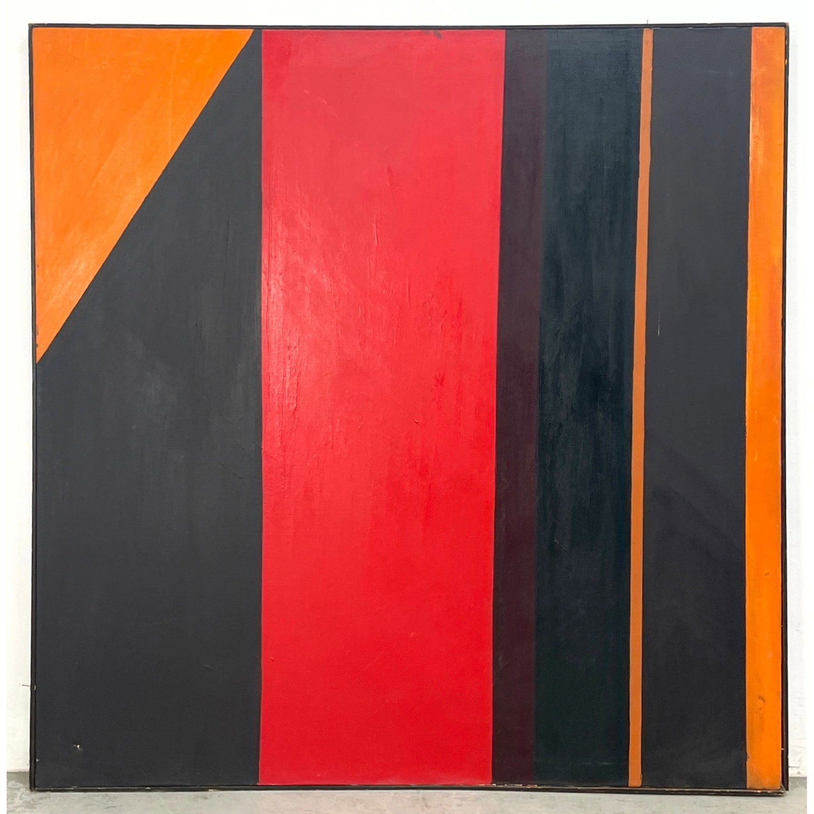 Frederic Karoly Large Scale Geometric Abstract Modern Painting on Canvas.: Frederic Karoly Large Scale Geometric Abstract Modern Painting on Canvas. Dimensions: Height: 50.75 inches, Width: 50.75 inches. ---
