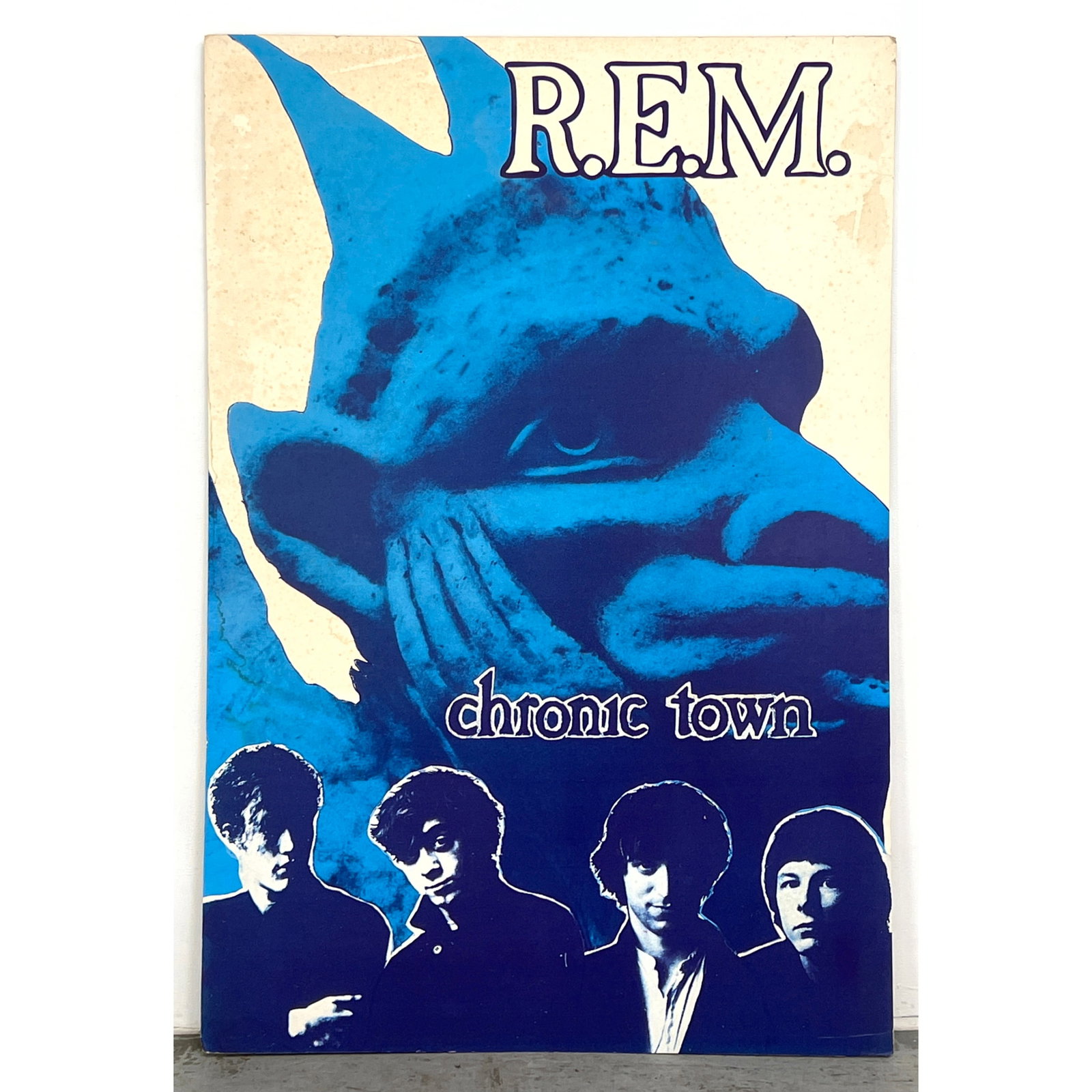 Vintage 80s Large Oversized Promotional REM Poster on Foamcore (1 of 9)