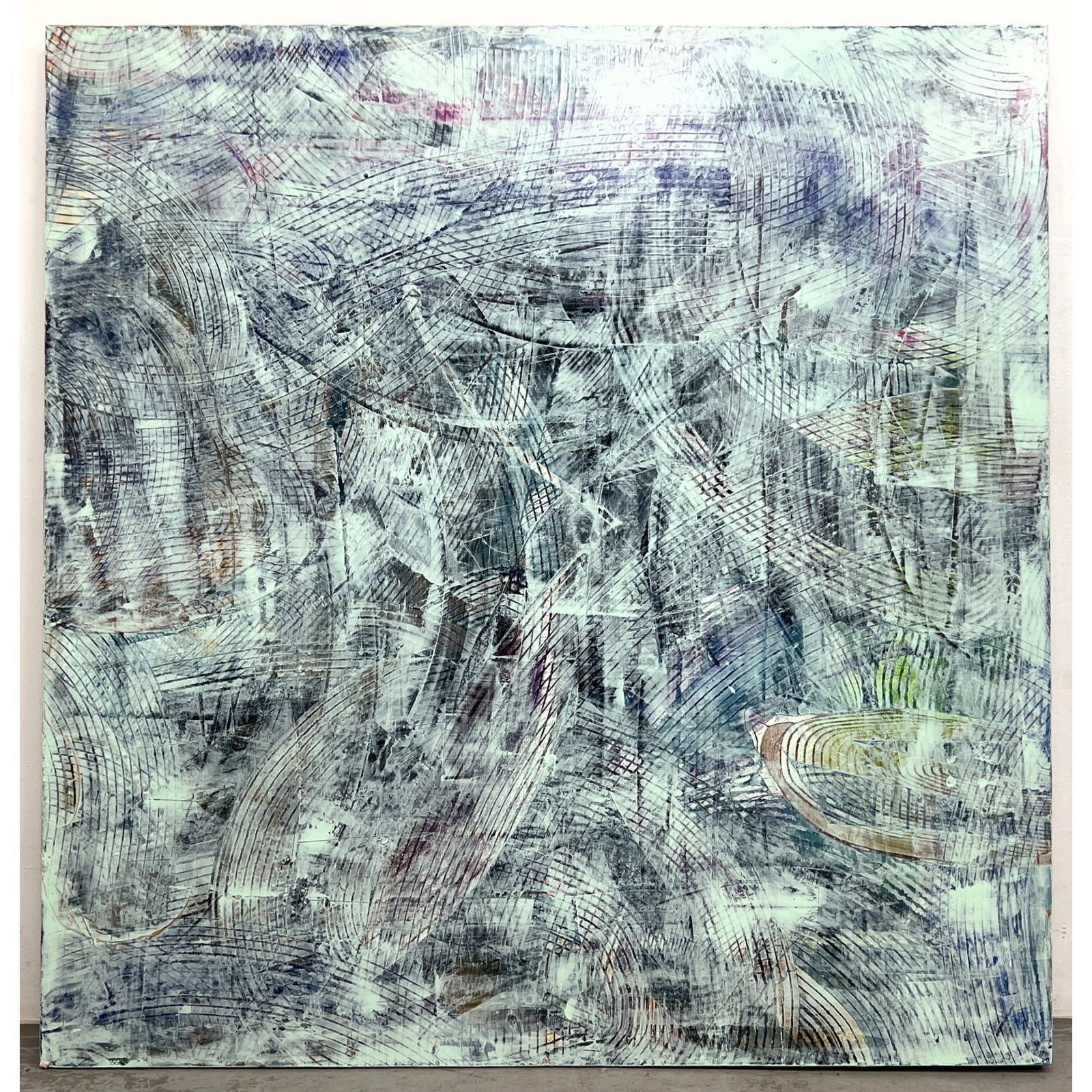 Chul-Hyun acrylic on Canvas Painting. Abstract Modern Painting.: Chul-Hyun acrylic on Canvas Painting. Abstract Modern Painting. Dimensions: Height: 60 inches, Width: 60 inches. ---