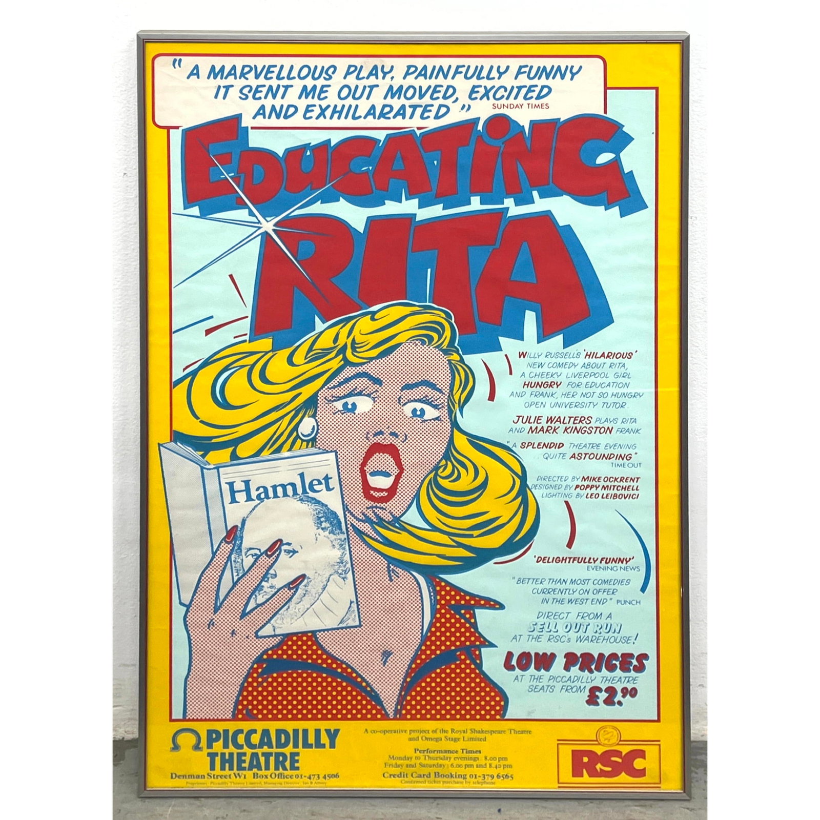 Poster advertising the Royal Shakespeare Company's production of Educating Rita at the Piccadilly Th (1 of 7)