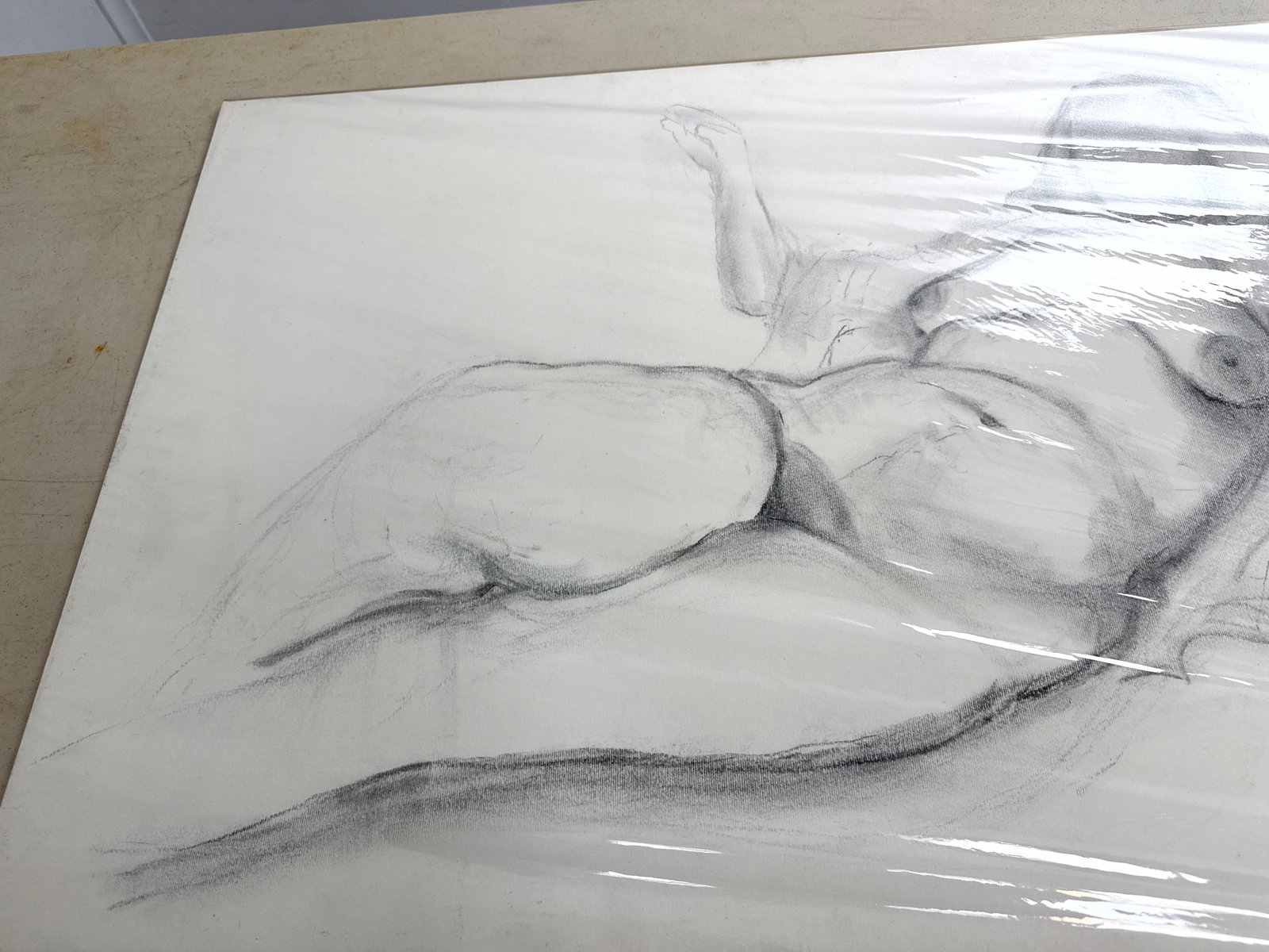 Norman Rubington Nude Study Drawing. unsigned. - 3