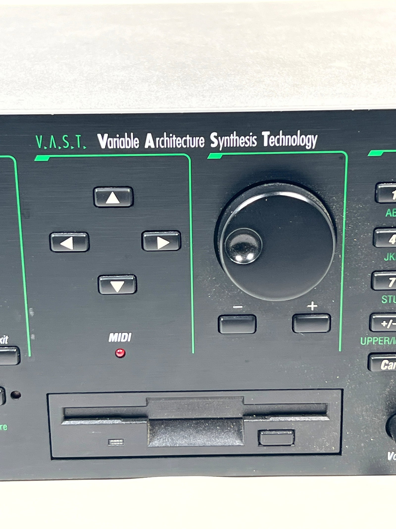 Kurzweil K2500R rack-mountable digital synthesizer and sampler module utilizing V.A.S.T. (Variable A - 5