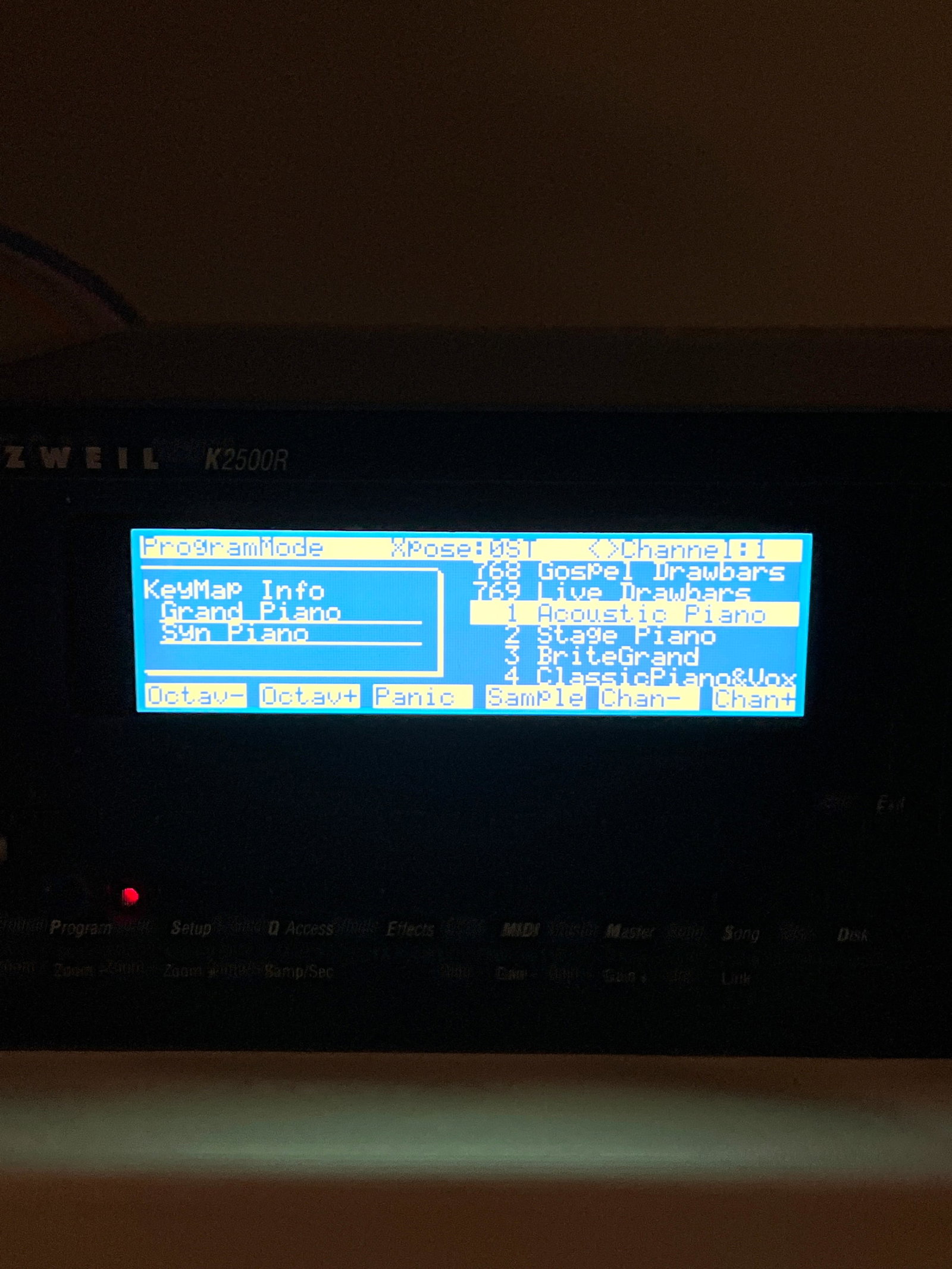 Kurzweil K2500R rack-mountable digital synthesizer and sampler module utilizing V.A.S.T. (Variable A - 9