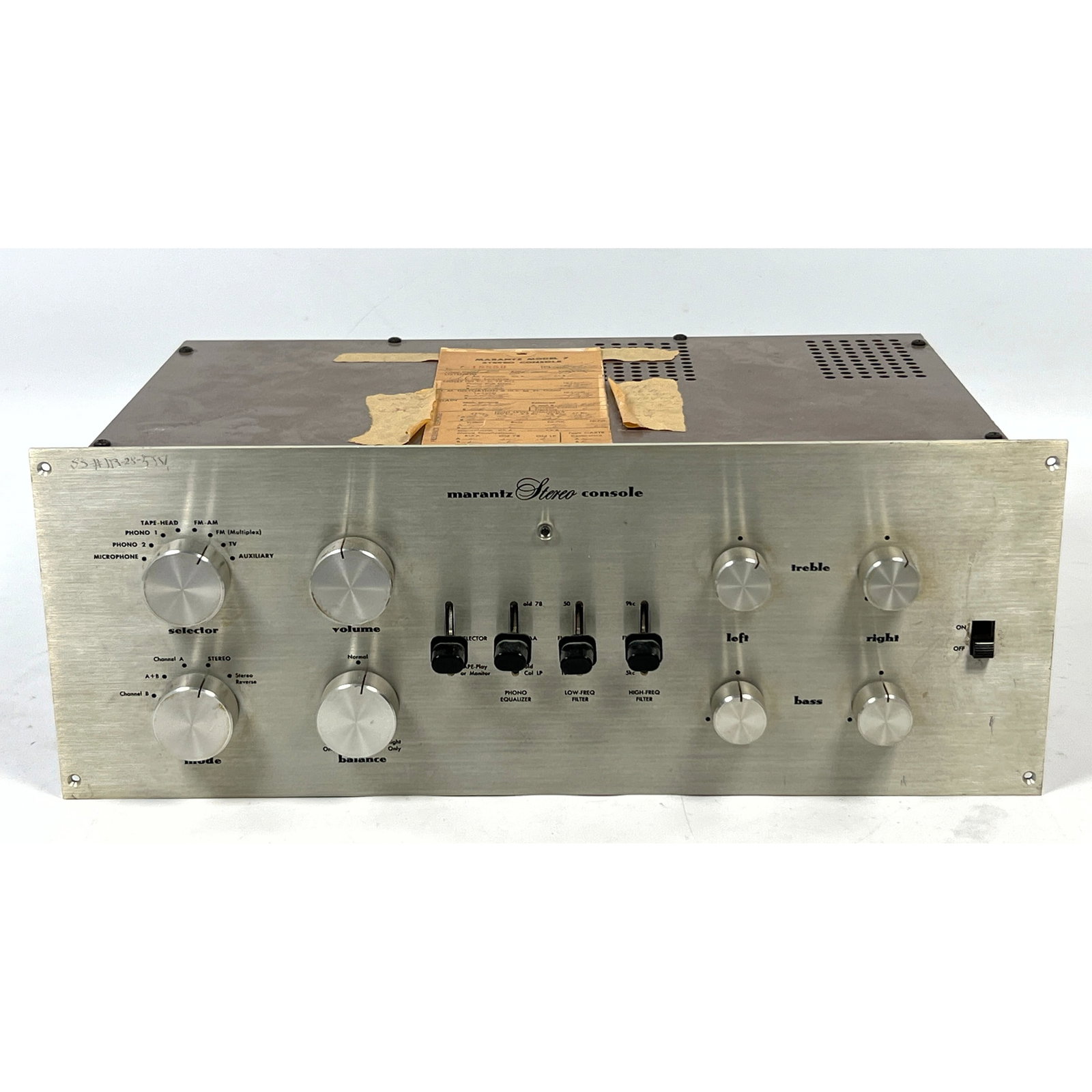Vintage Marantz Model 7 Stereo Console vacuum tube preamplifier manufactured by the Marantz Company (1 of 13)