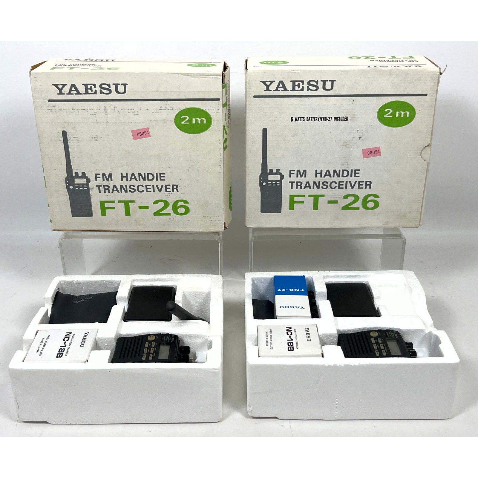 Yaesu FT-26 FM HAndie Transceivers.: Yaesu FT-26 FM HAndie Transceivers. Dimensions: Height: 3.25 inches, Width: 8 inches, Depth: 9 inches. --- US Packing and Shipping charge: In house shipping available. Will be calculated once destinat