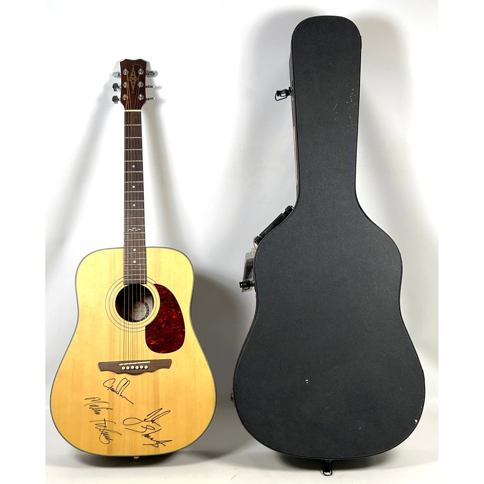 Alvarez Regent series dreadnought acoustic guitar, model number 5211. signed by musicians. (1 of 11)