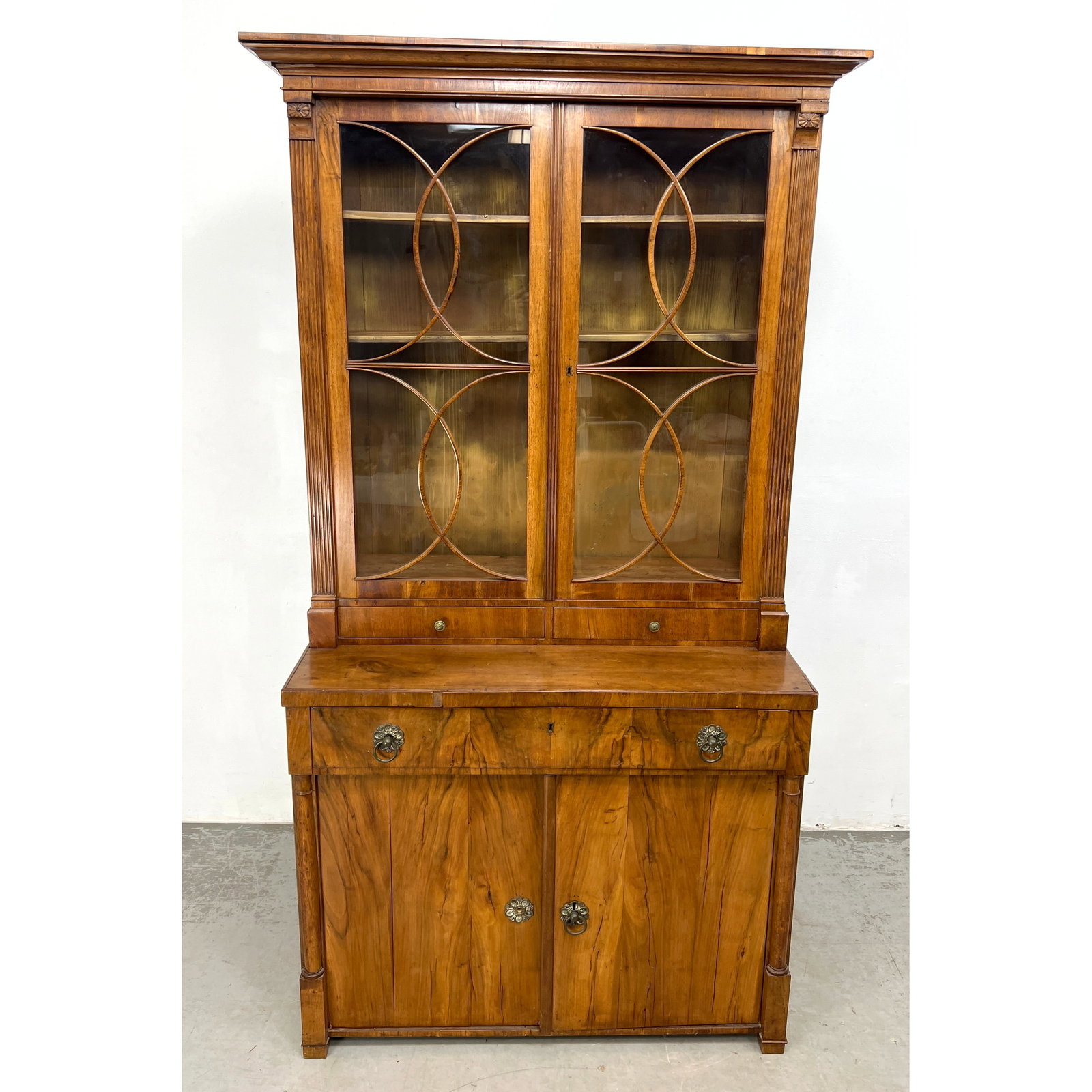 Mid-19th-century two-piece Cabinet comprising an upper glazed bookcase or display cabinet resting on (1 of 16)