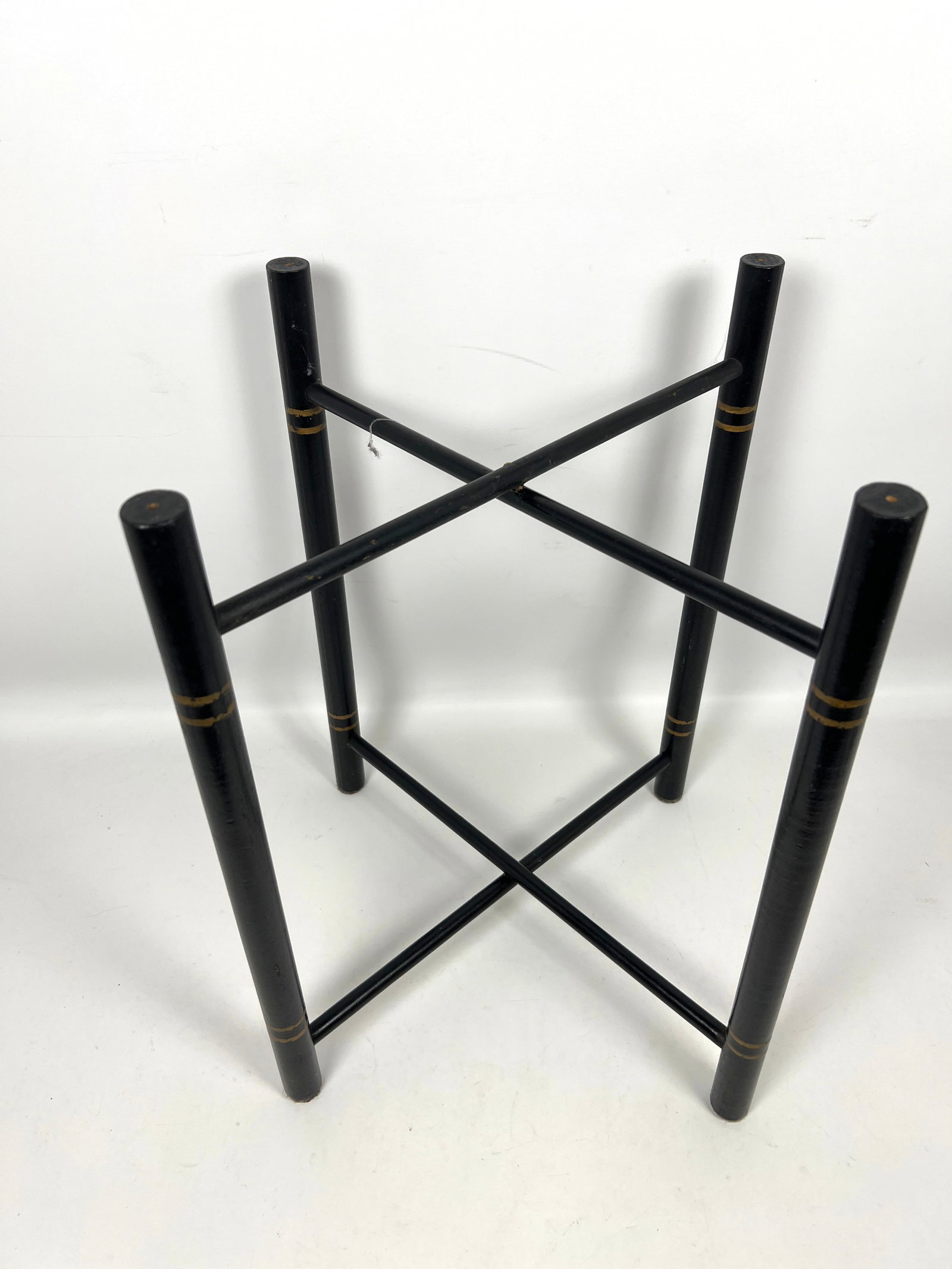 Middle eastern Brass Tray Top Table. Folding base. - 11
