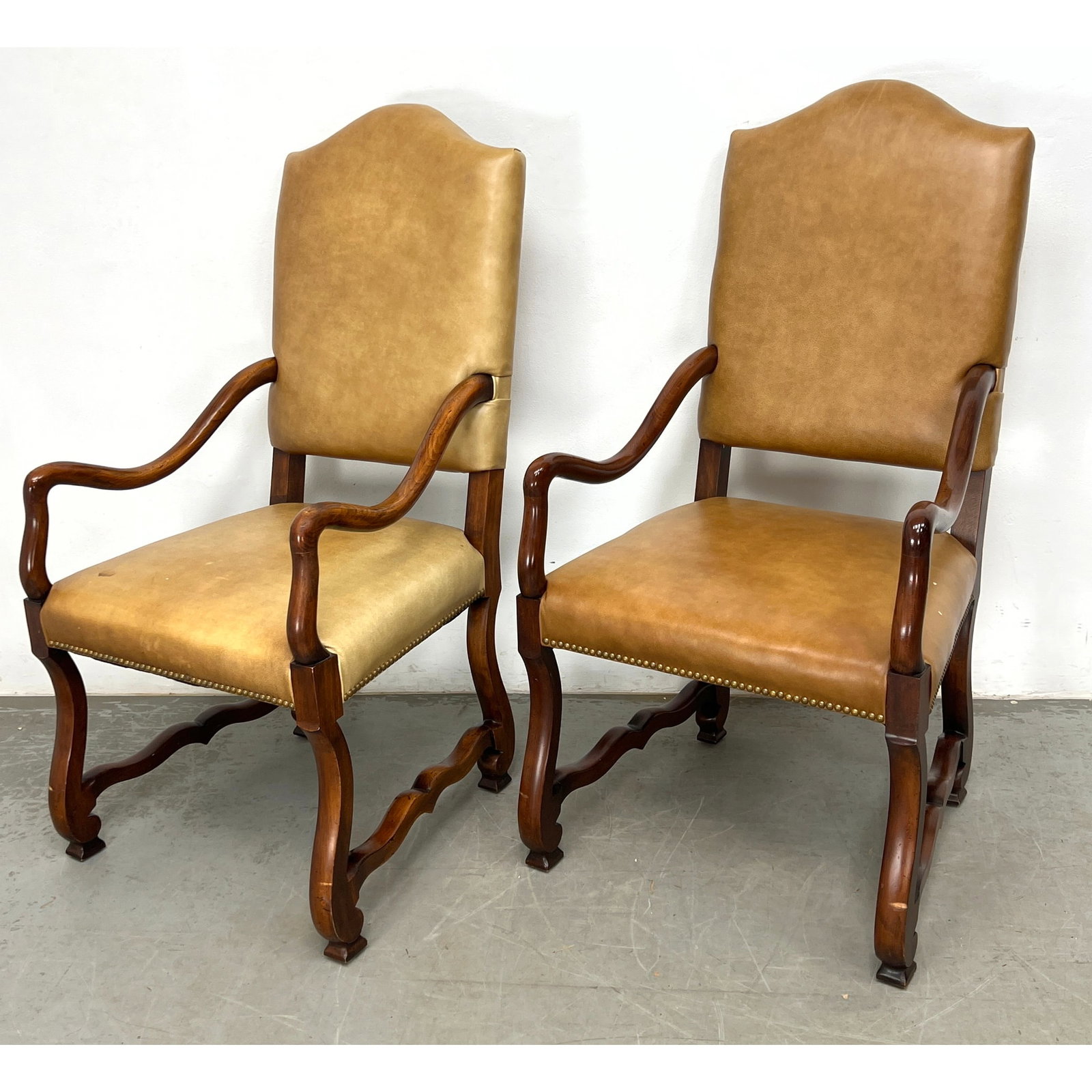 Henredon Furniture traditional high-back armchairs. (1 of 10)