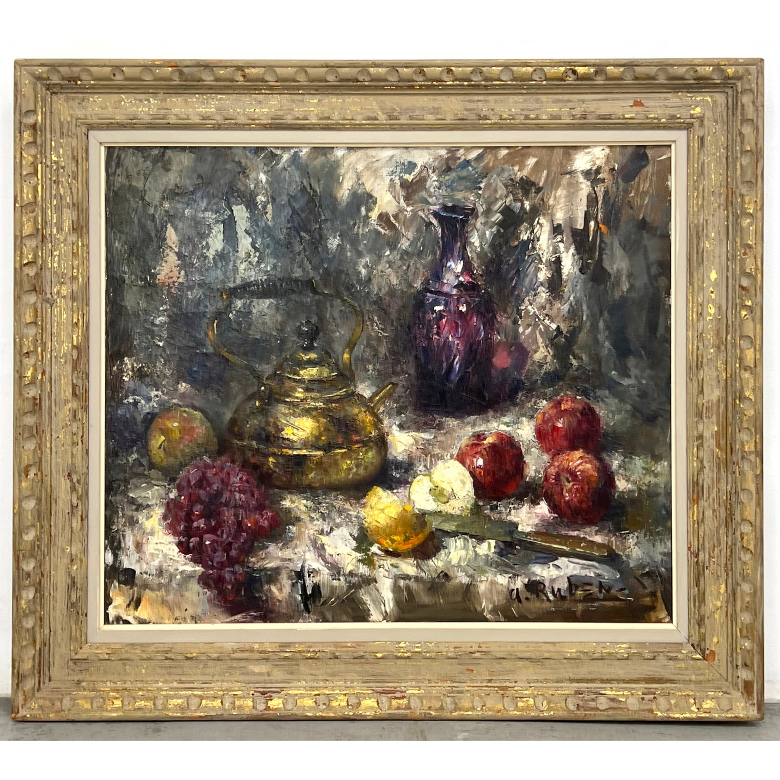 Albert Ruben Impressionist Still Life Painting on Board. (1 of 10)