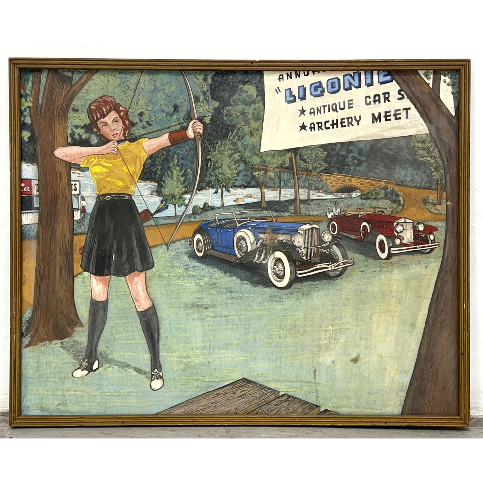 Mixed media illustration painting, executed in gouache and ink on board, commemorates the Annual Lig (1 of 10)