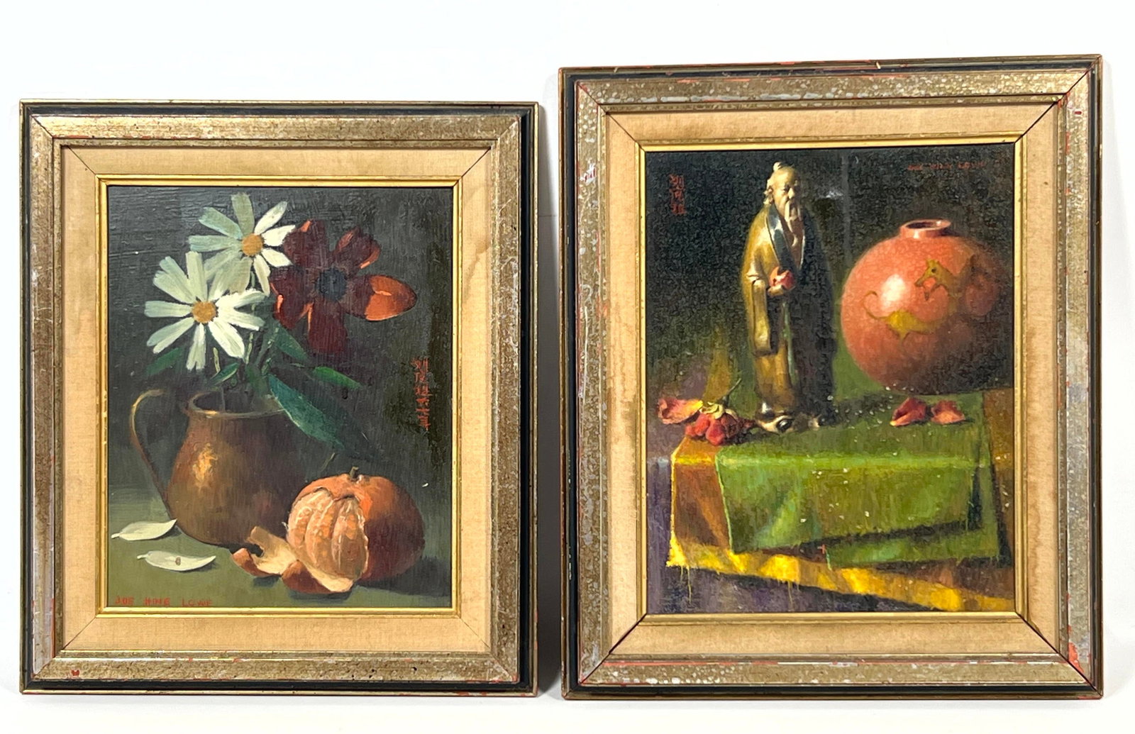2pcs JOE HING LOWE 2 oil paintings. Still Life Paintings. Both signed. (1 of 15)