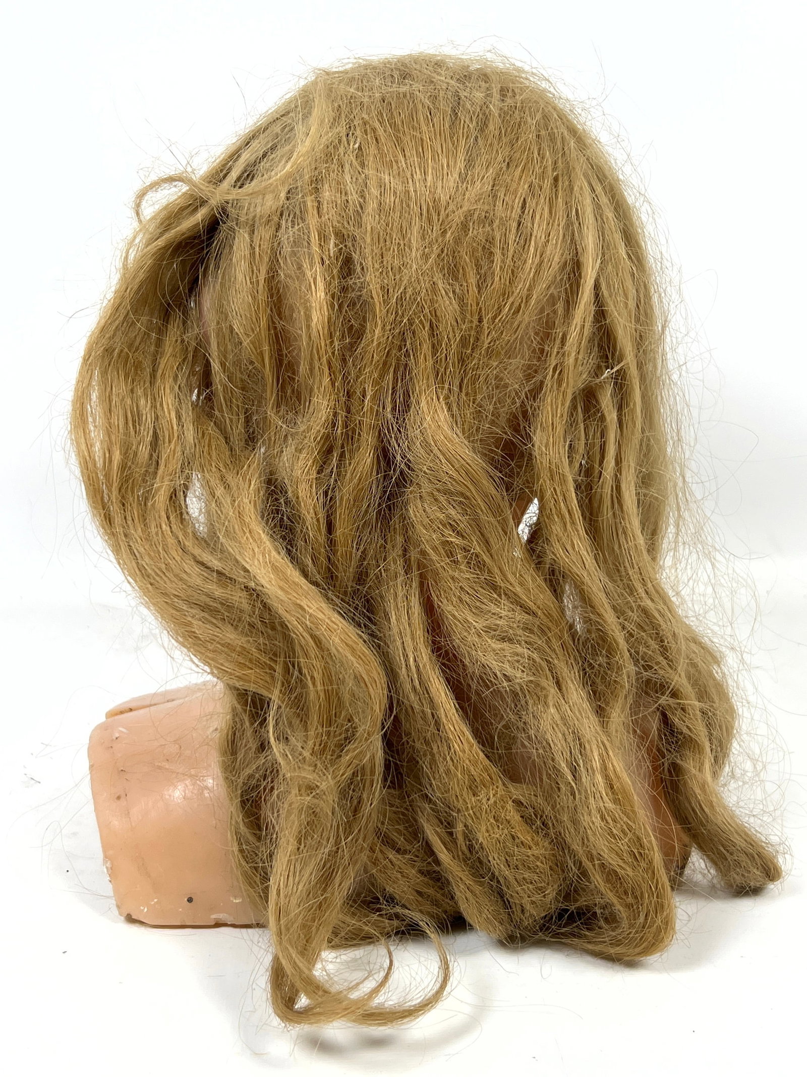 Vintage Wax Bust Sculpture with real Hair. Department store or millinery display - 7