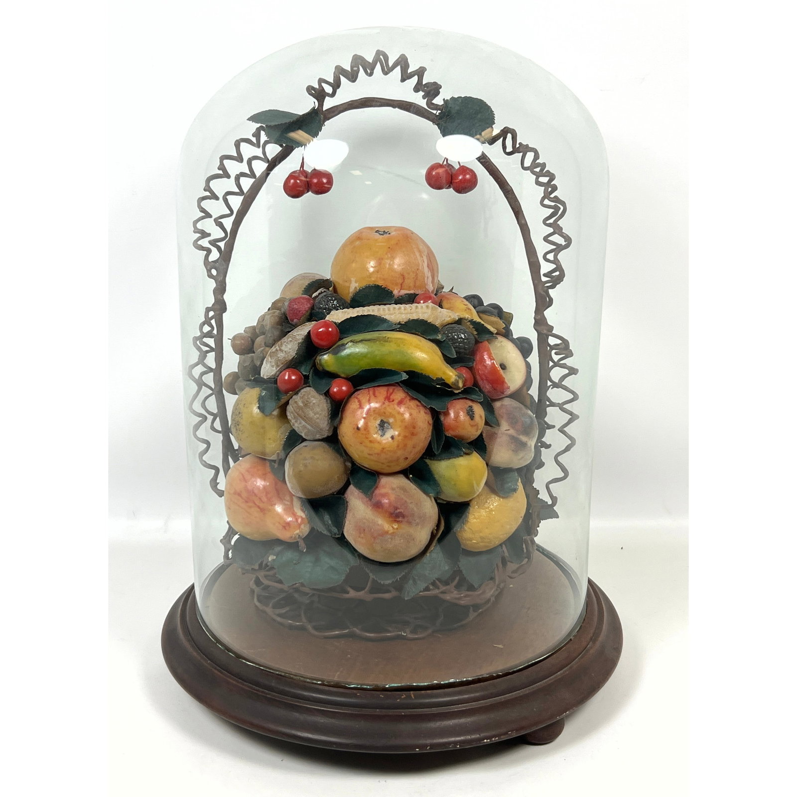 Late 19th century Victorian decorative still-life Wax Sculpture arrangement featuring an assortment (1 of 12)