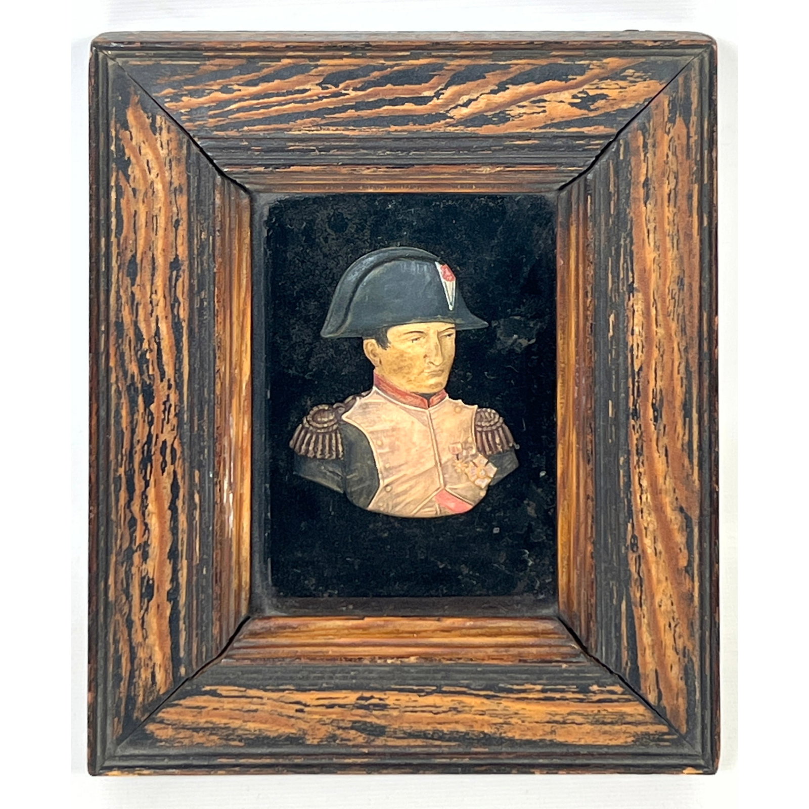 19th century hand-painted wax relief portrait sculpture depicting Napoleon I in a profile bust (1 of 6)