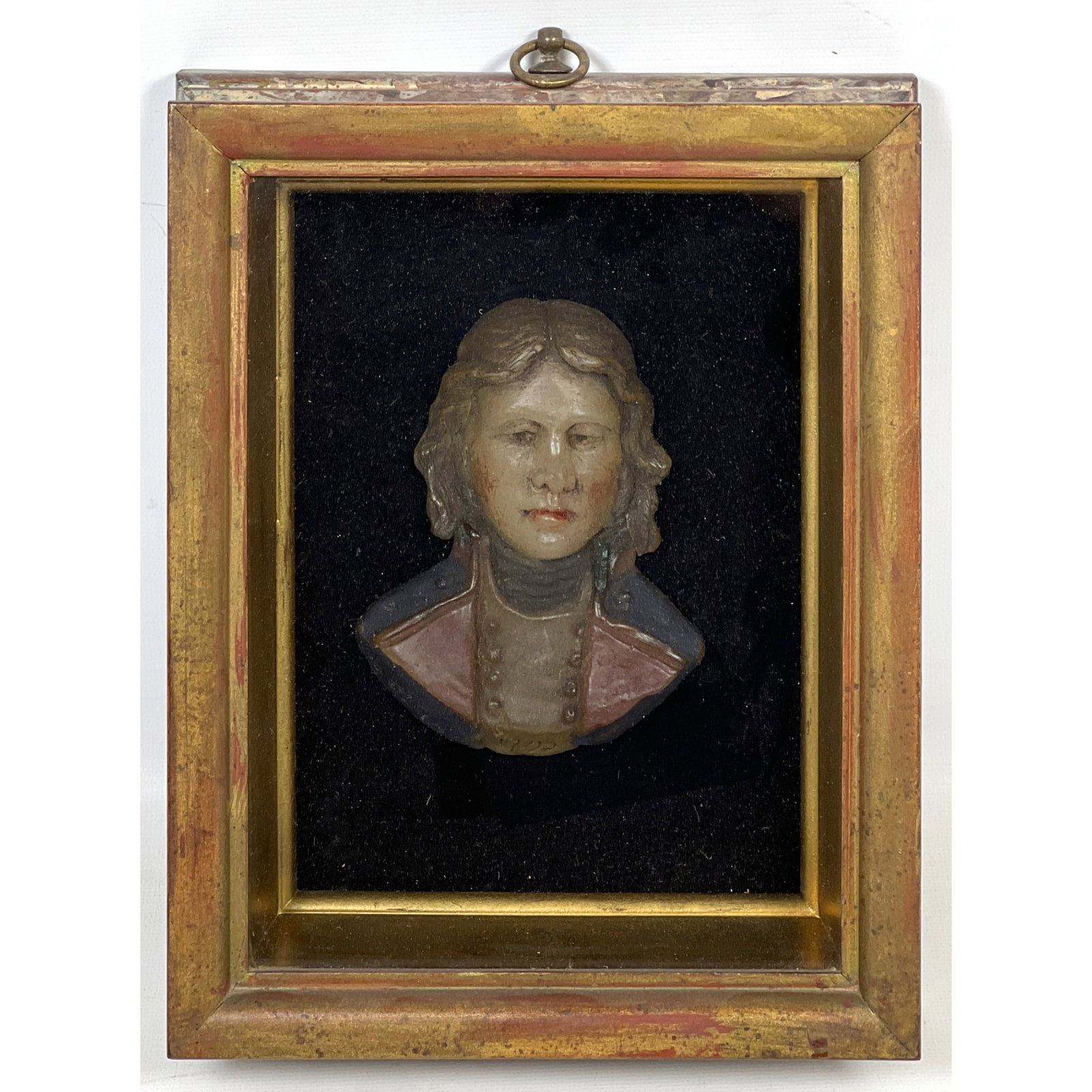 Antique polychrome wax relief bust Sculpture. young Napoleon Bonaparte in a French Revolutionary-era (1 of 10)