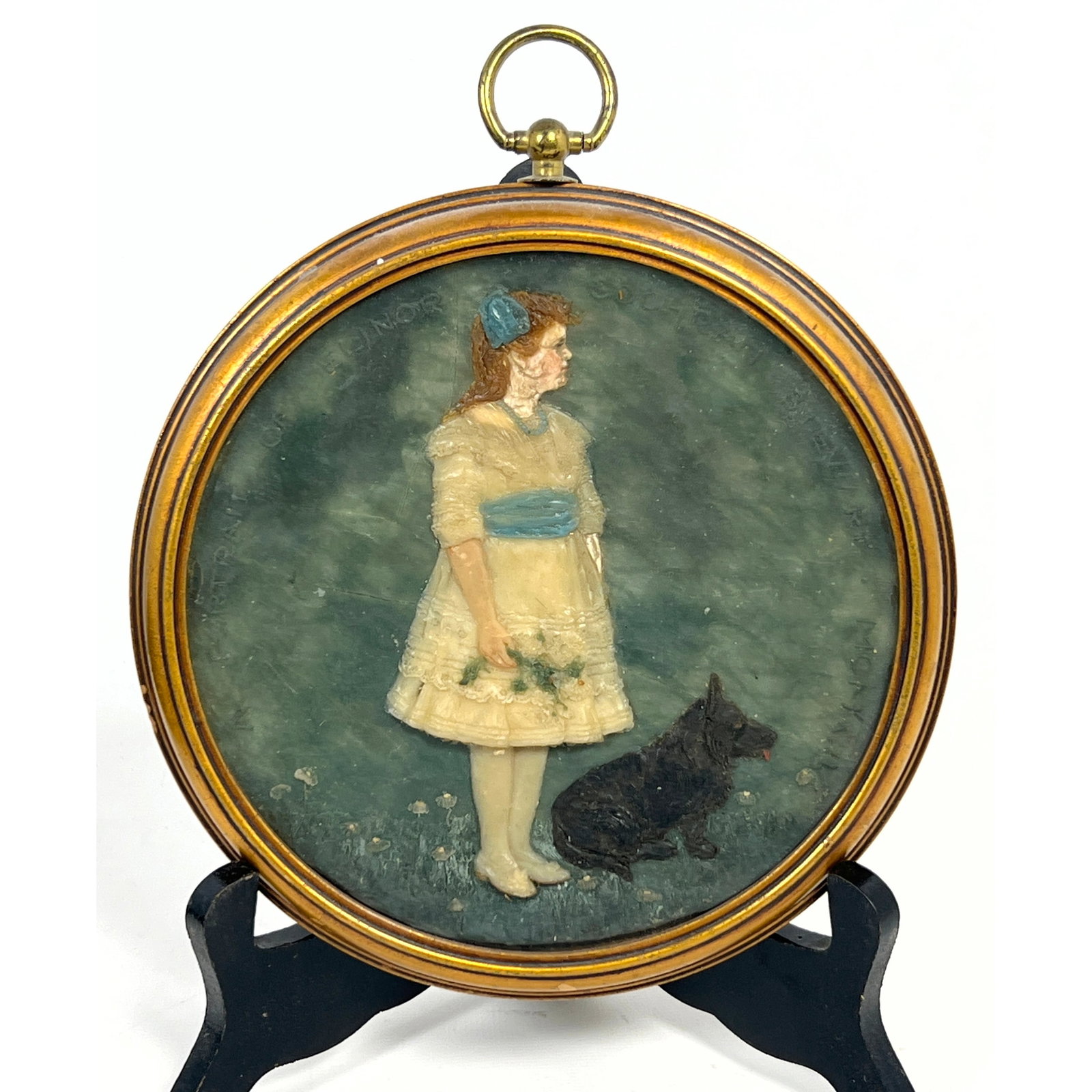 Polychrome wax relief miniature Sculpture portrait by the British artist Cochran Stewart. Portrait o (1 of 8)