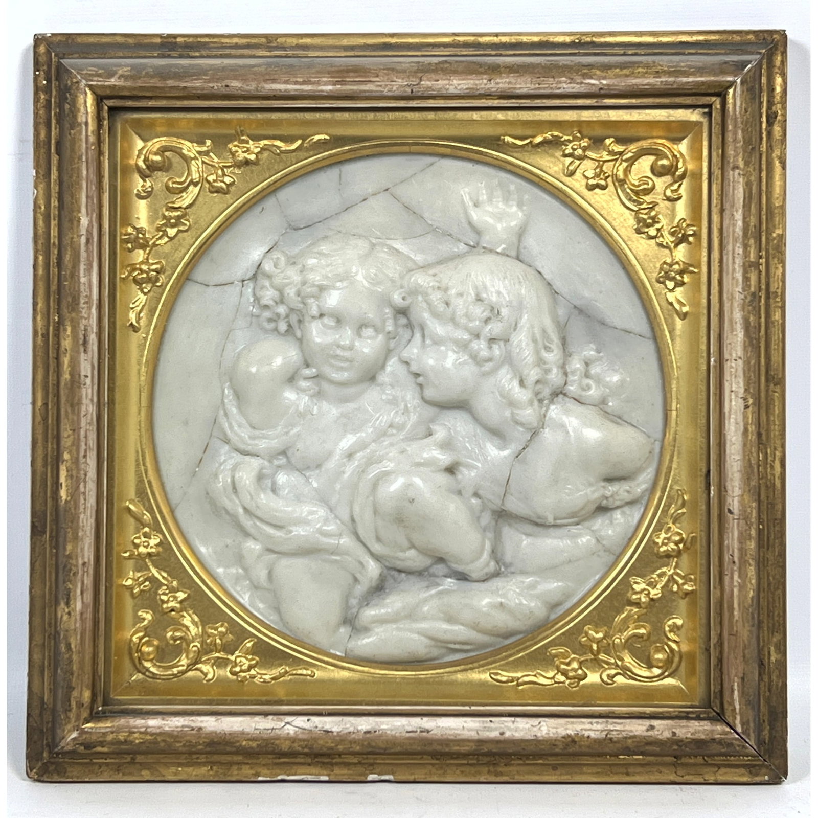 Antique High Relief Wax Plaque Sculpture. Edward William Wyon Style. (1 of 5)