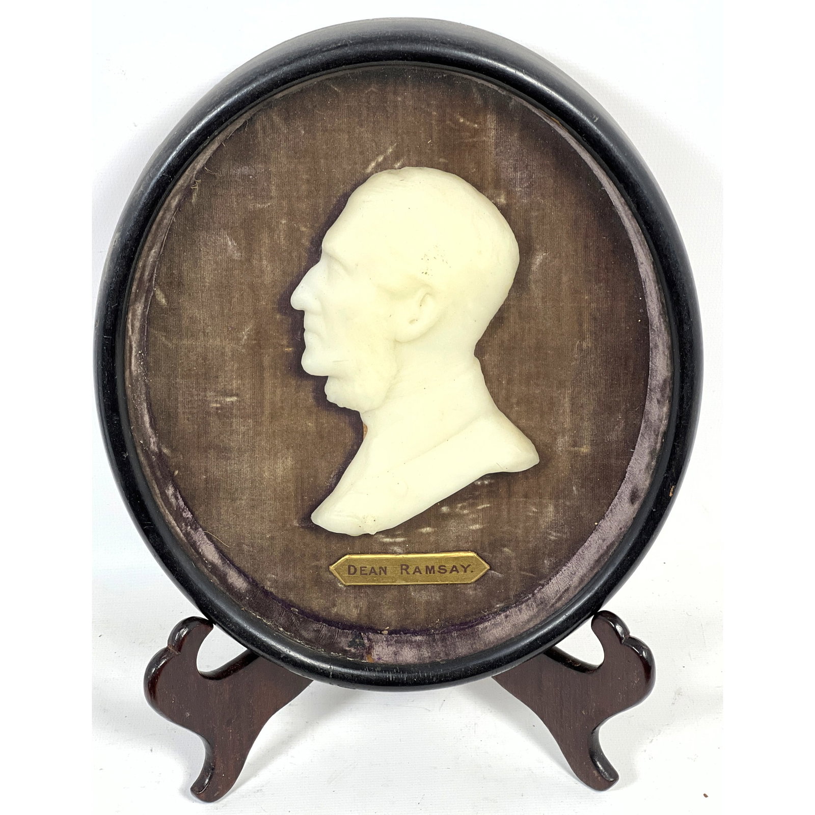 Antique Wax relief profile portrait Carving sculpture of Edward Bannerman Ramsay DEAN RAMSAY (1 of 7)