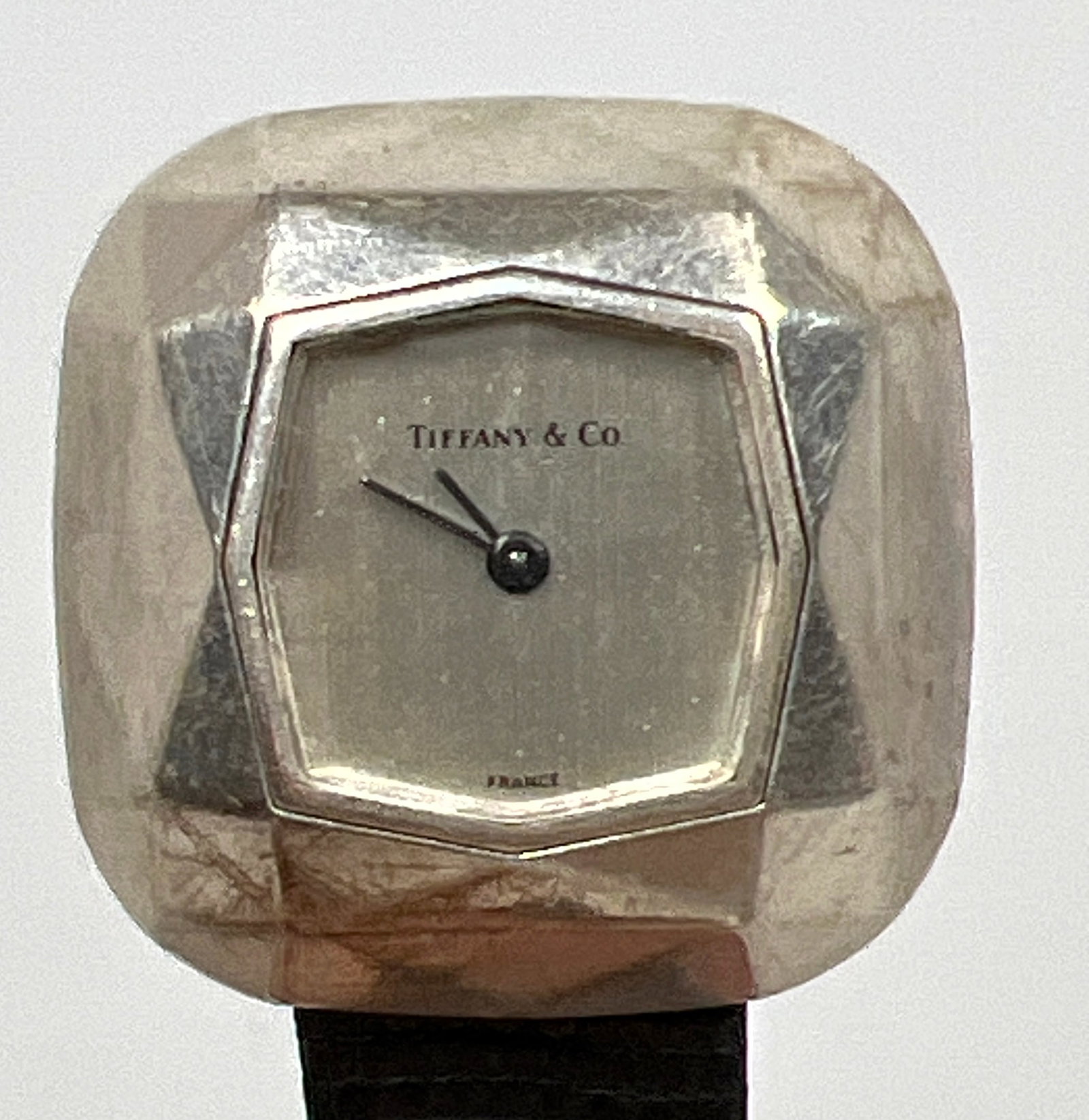 ELSA PERETTI for TIFFANY Sterling Silver Ladies Watch. "The Diamond" Watch features Deep Faceted Cas (1 of 9)