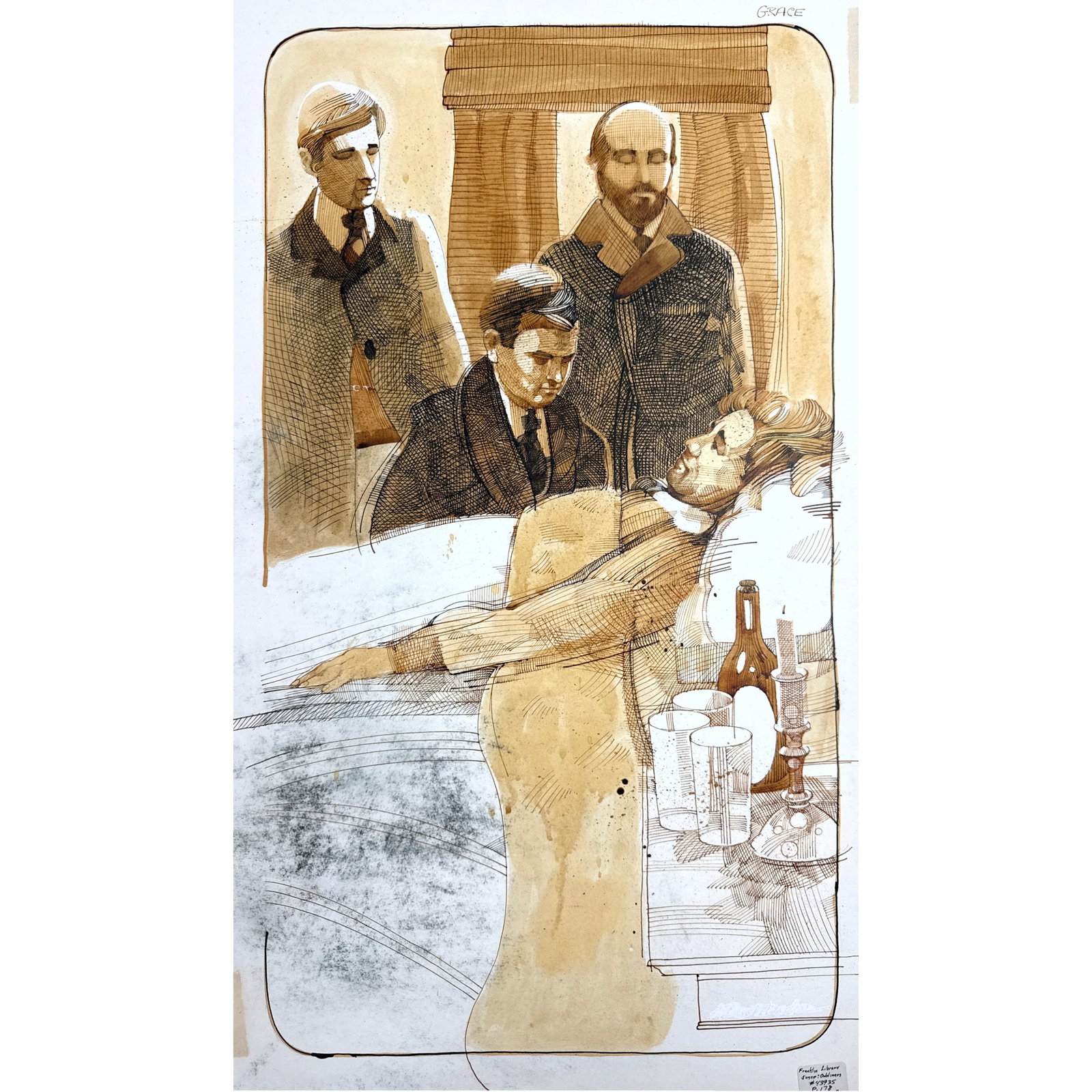 JOHN MARDON Original Painting on artist board for the Franklin Mint Archives from the short story Gr (1 of 9)