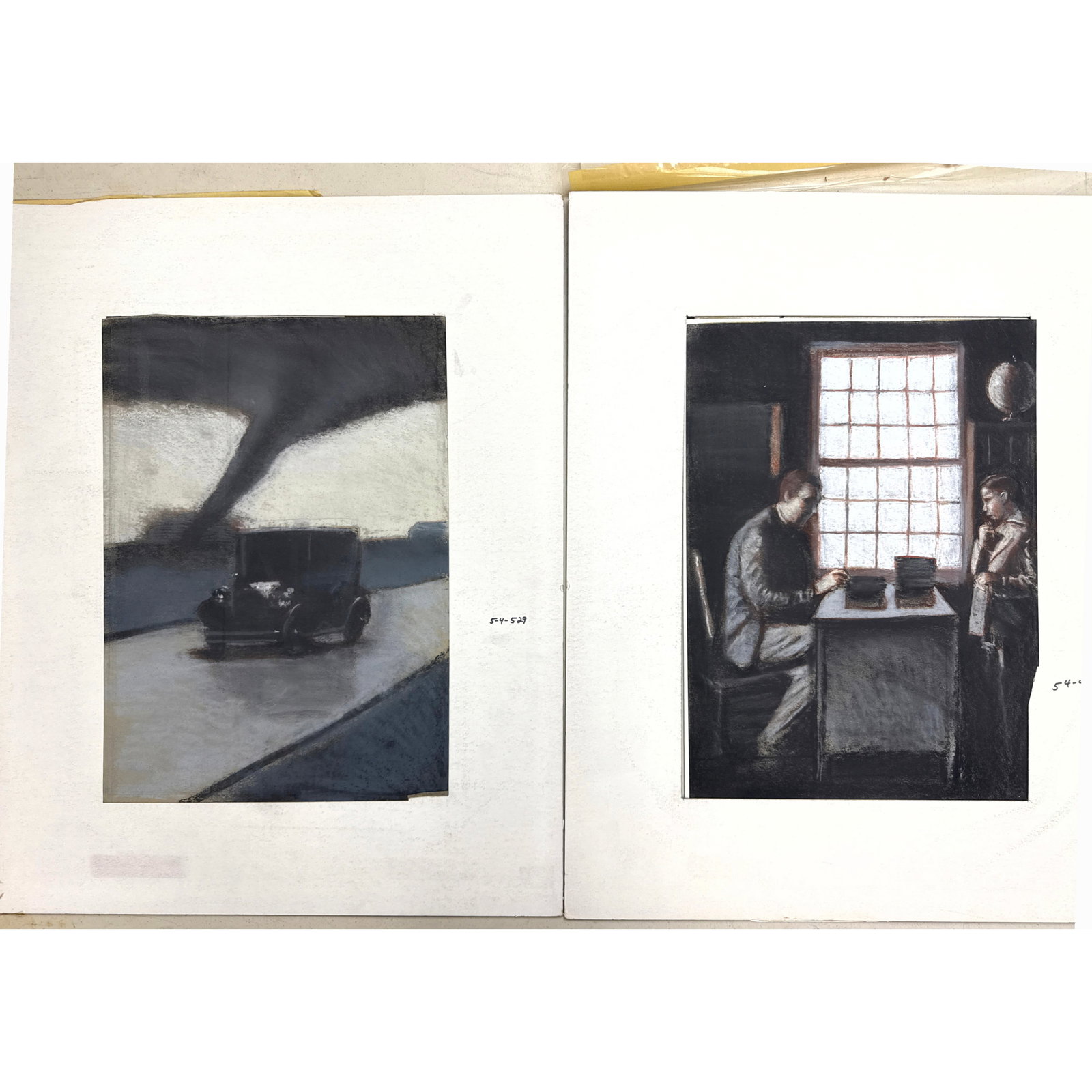 2 pc JOHN COLLIER Original Artwork on Artist board for Franklin Library Leatherbound books. Works ar (1 of 10)
