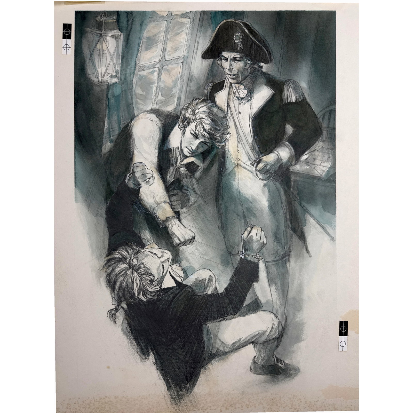 BILL MYERS original artwork on artist board, unframed, from Herman Melville's Billy Budd for the Fra (1 of 9)