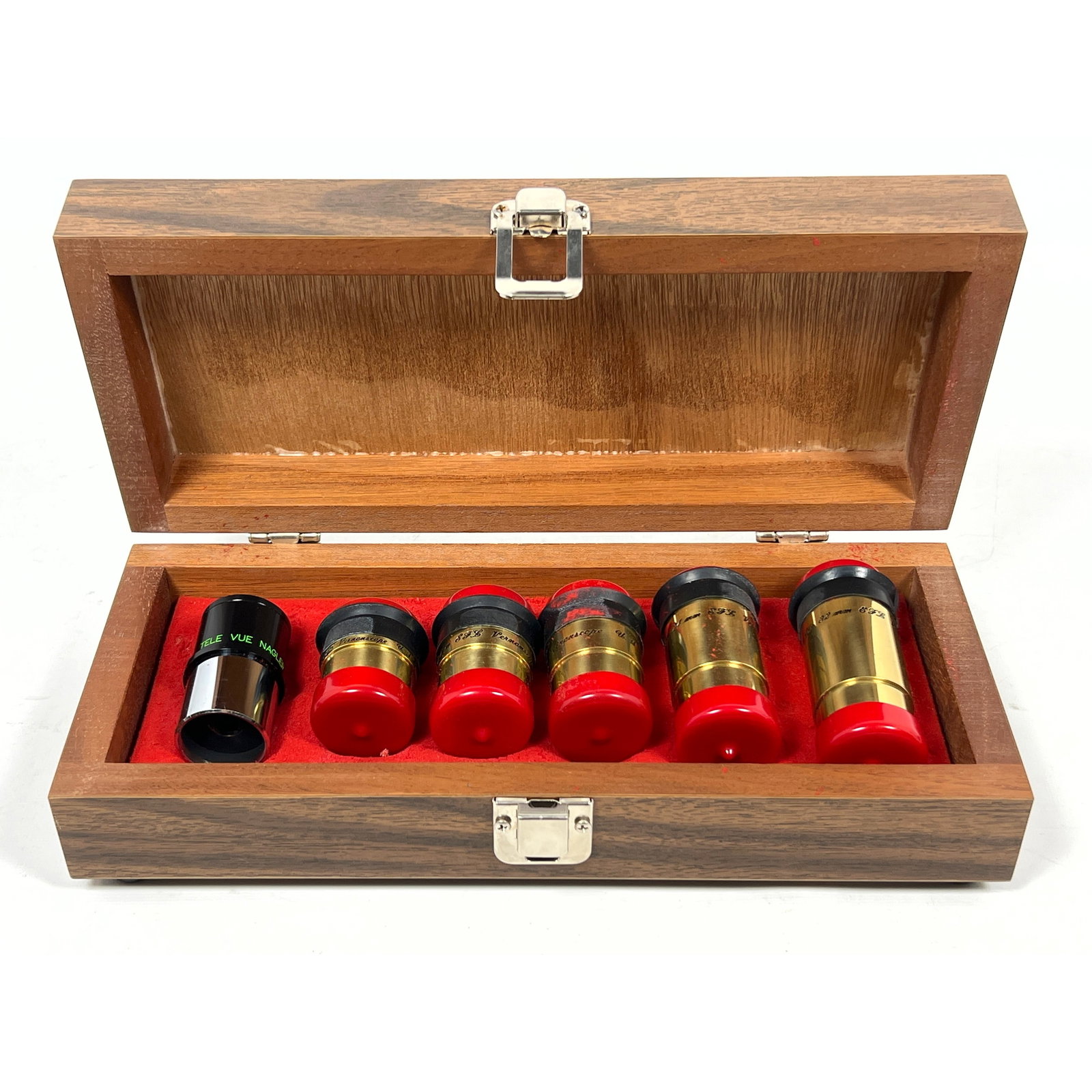 set of six professional astronomical telescope eyepieces contains optics from two manufacturers, Tel (1 of 13)
