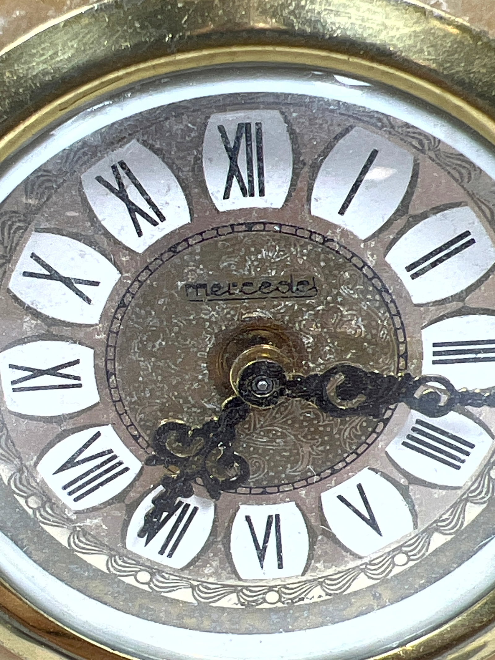 Mixed Collectors Objects. Marble Clock, Metal Frames, Eclipse Inkwell, Brass Timer, etc. - 3