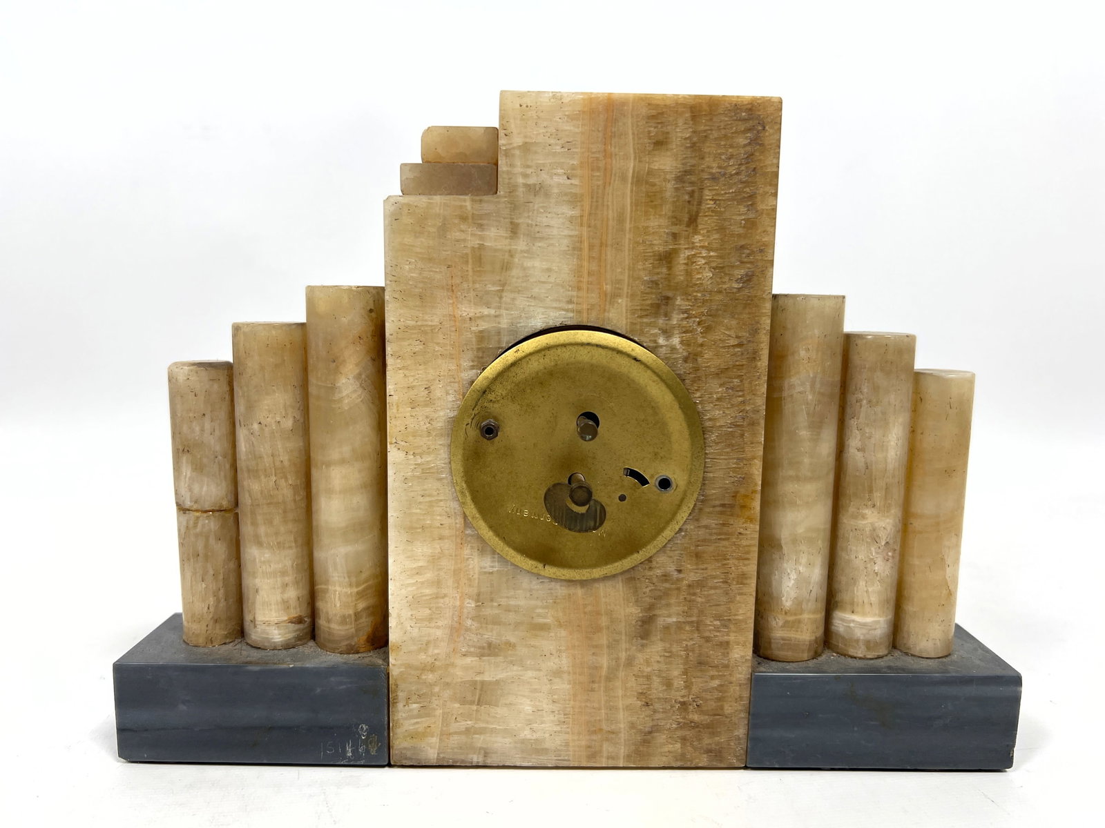Mixed Collectors Objects. Marble Clock, Metal Frames, Eclipse Inkwell, Brass Timer, etc. - 4