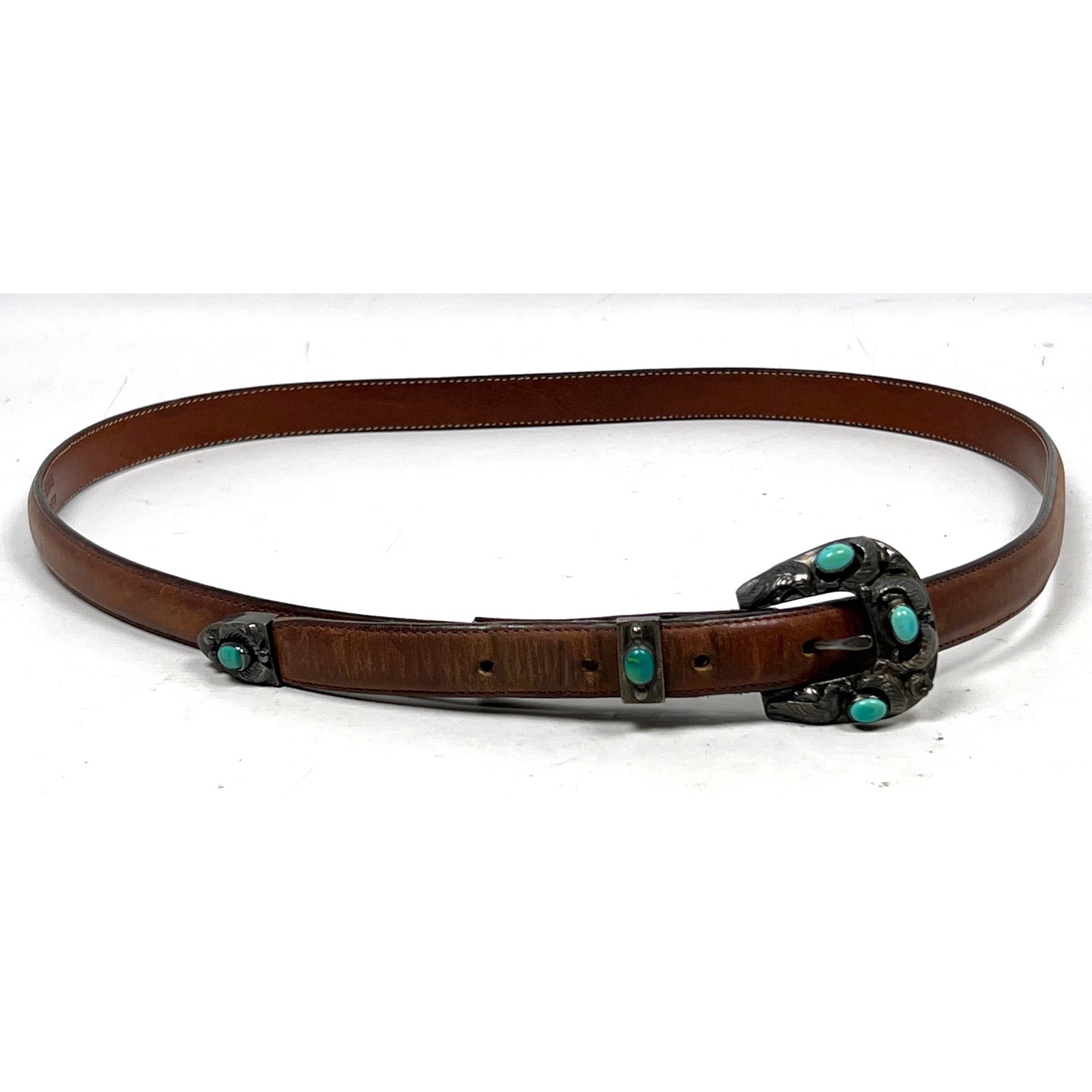 Pat Areias Western Belt. Sterling with Turquoise. (1 of 11)